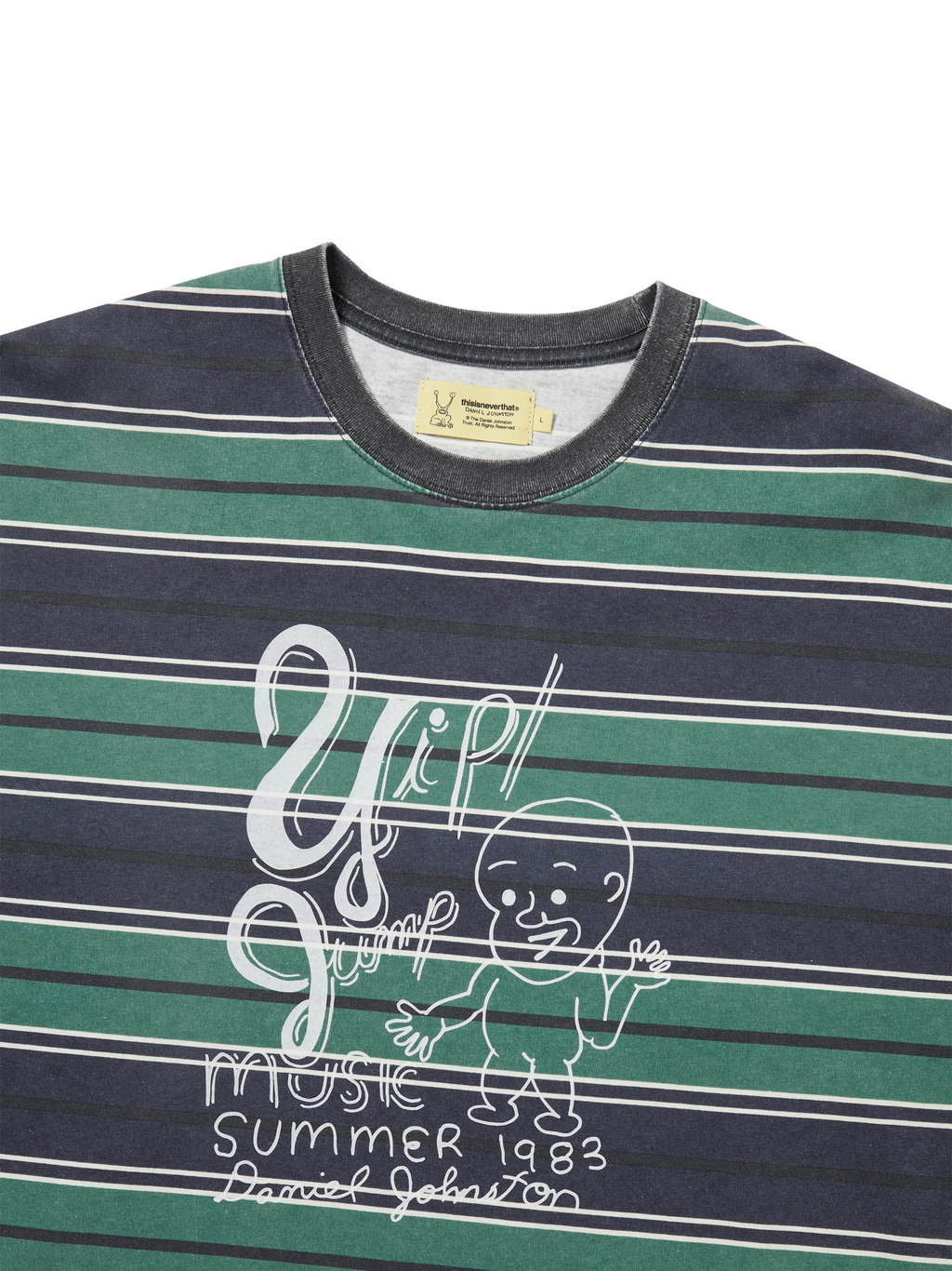thisisneverthat - TNT Daniel Johnston Yip Jump Striped Tee (Navy) product image 2 | TRAB K-Fashion Australia