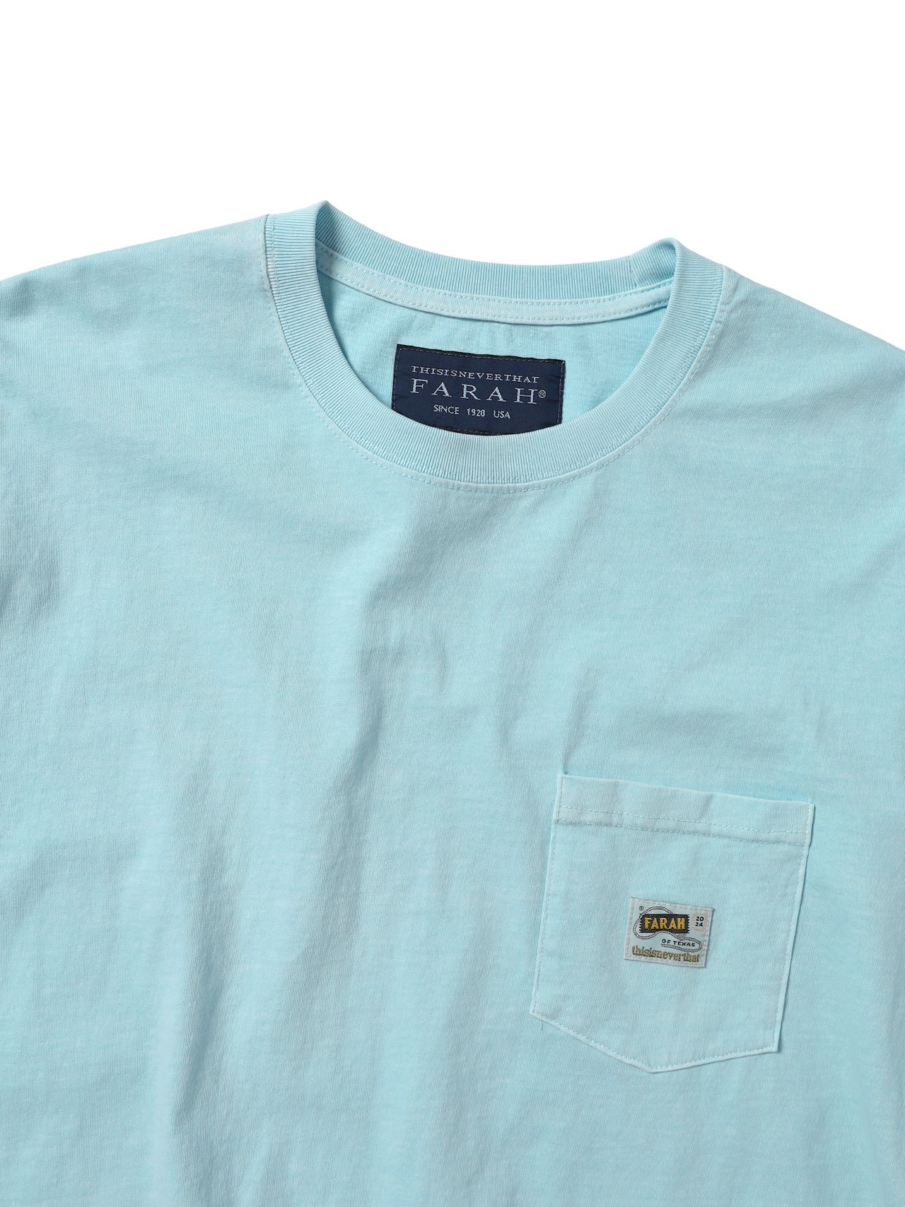 thisisneverthat - TNT FARAH Overdyed Pocket Tee Light (Blue) product image 2 | TRAB K-Fashion Australia