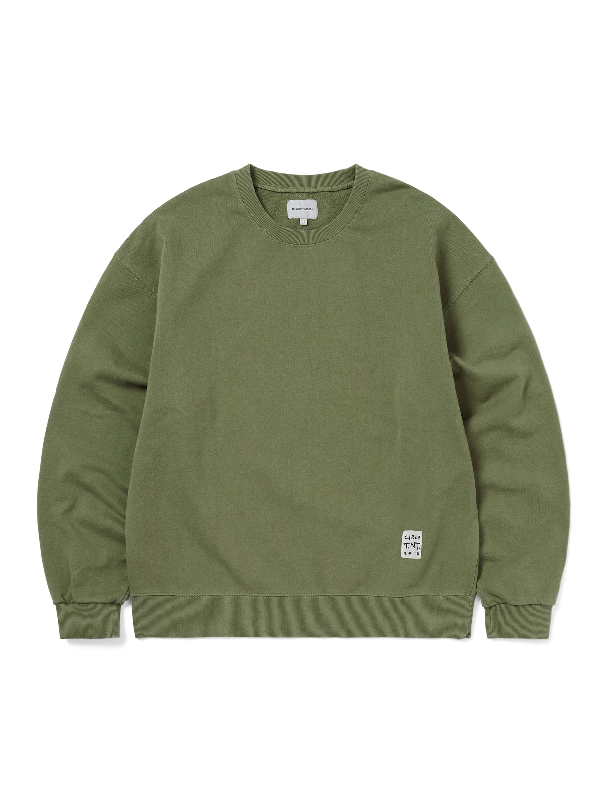 thisisneverthat - TNT Faded Crewneck Moss (Green) product image 1 | TRAB K-Fashion Australia