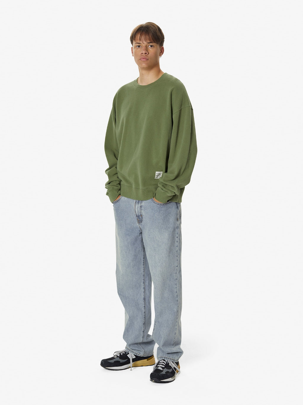 thisisneverthat - TNT Faded Crewneck Moss (Green) product image 6 | TRAB K-Fashion Australia