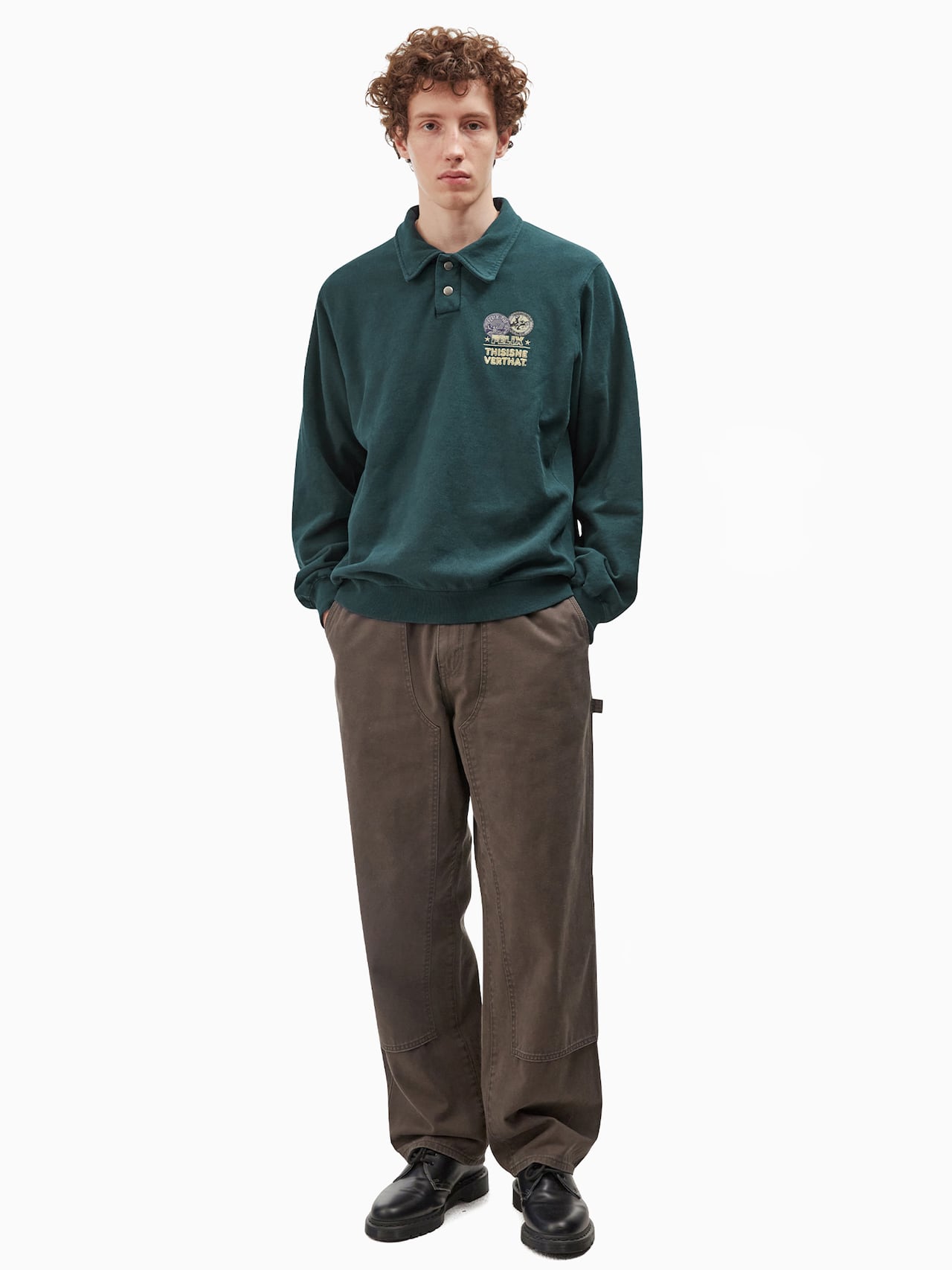 thisisneverthat - TNT Felix Collar Sweatshirt Sea (Green) product image 6 | TRAB K-Fashion Australia