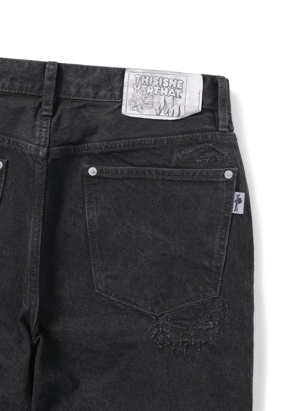 thisisneverthat - TNT Felix Damaged Jeans (Black) product image 4 | TRAB K-Fashion Australia