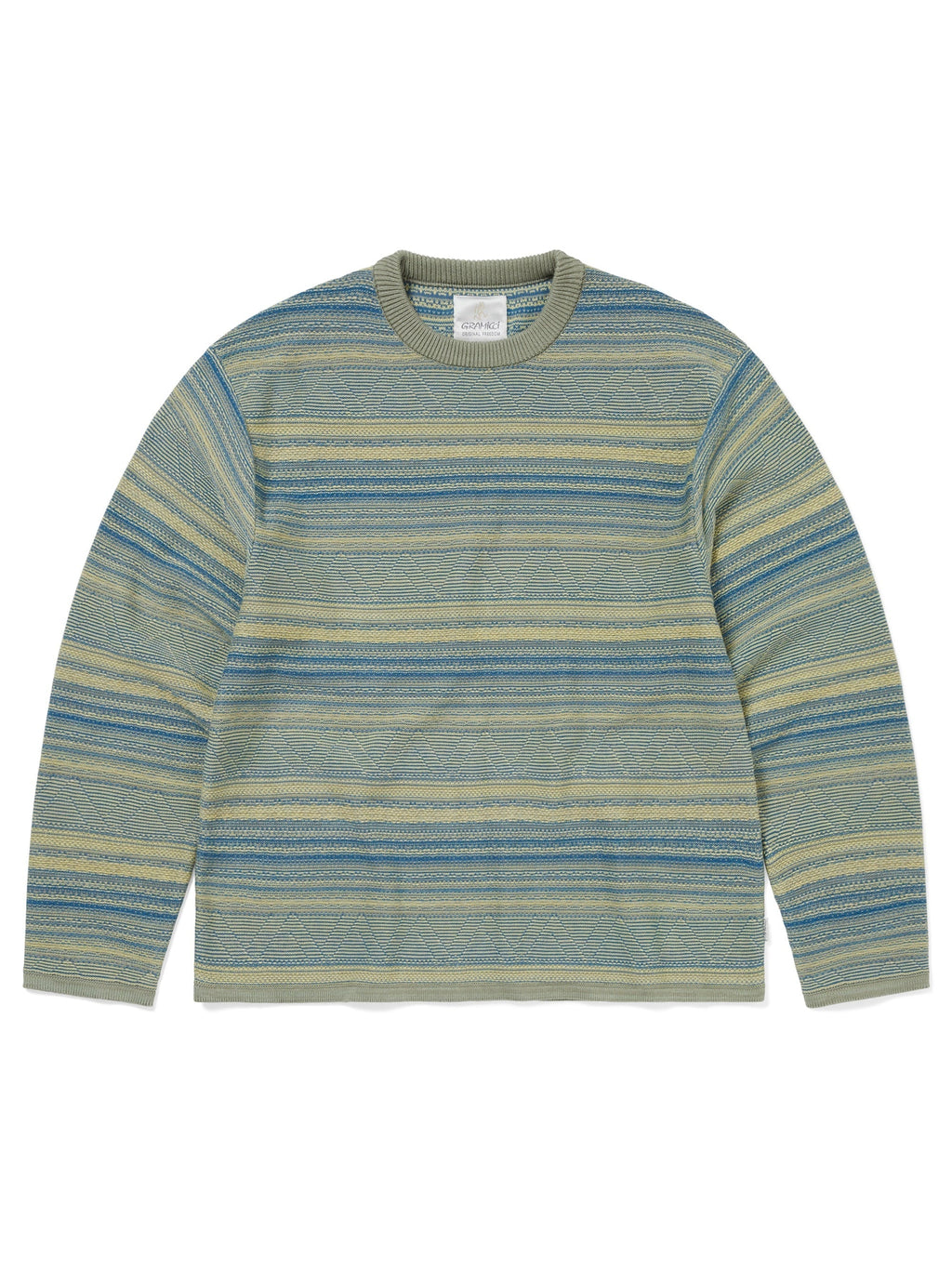 thisisneverthat - Tnt Gramicci Pattern Knit Crew (Yellow) product image 1 | TRAB K-Fashion Australia