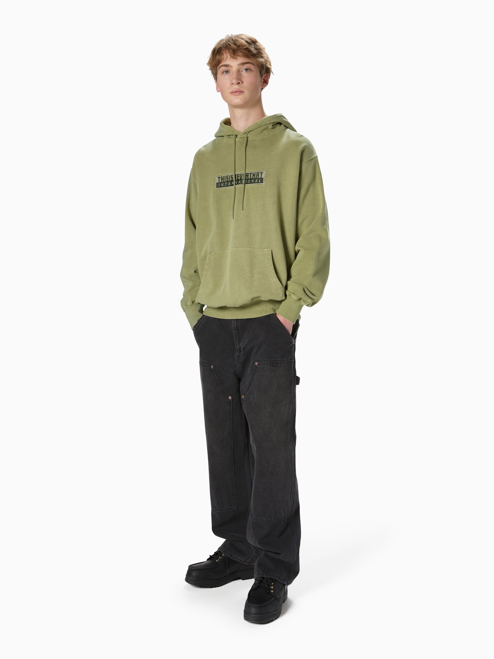 thisisneverthat - TNT International Hoodie Light (Moss) product image 4 | TRAB K-Fashion Australia
