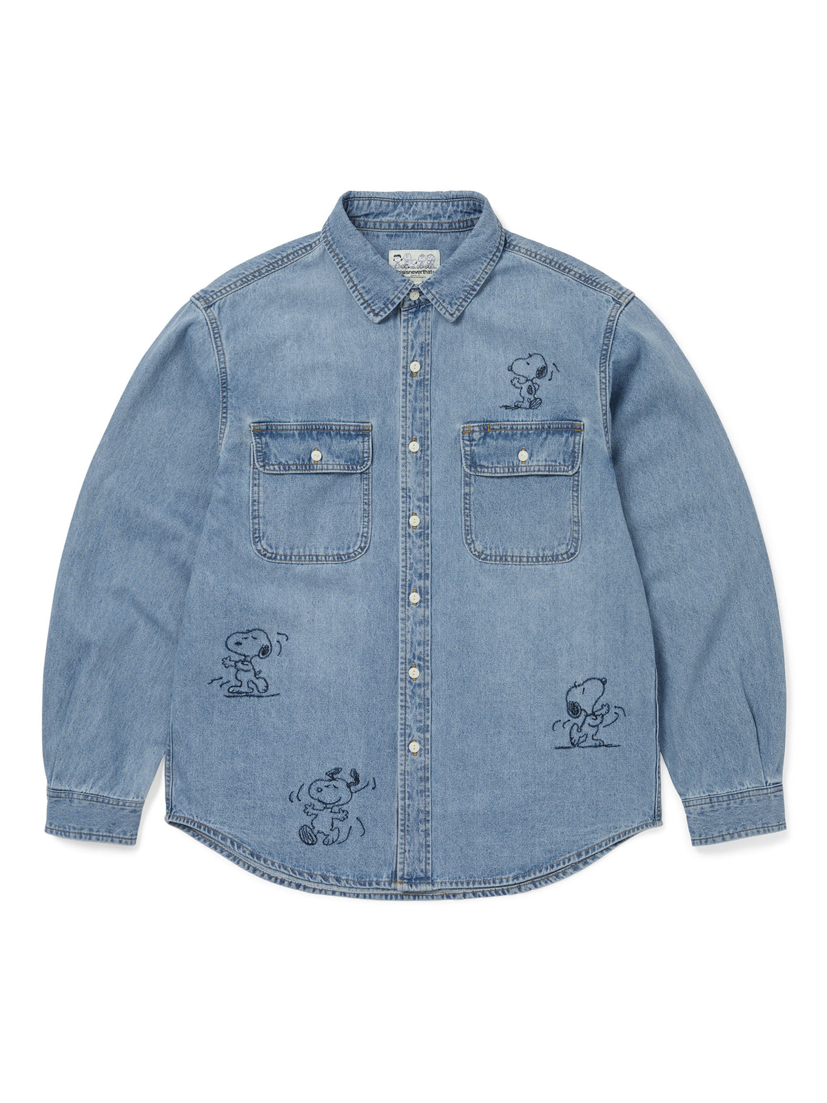 thisisneverthat - TNT PEANUTS Denim Shirt (Blue) product image 1 | TRAB K-Fashion Australia