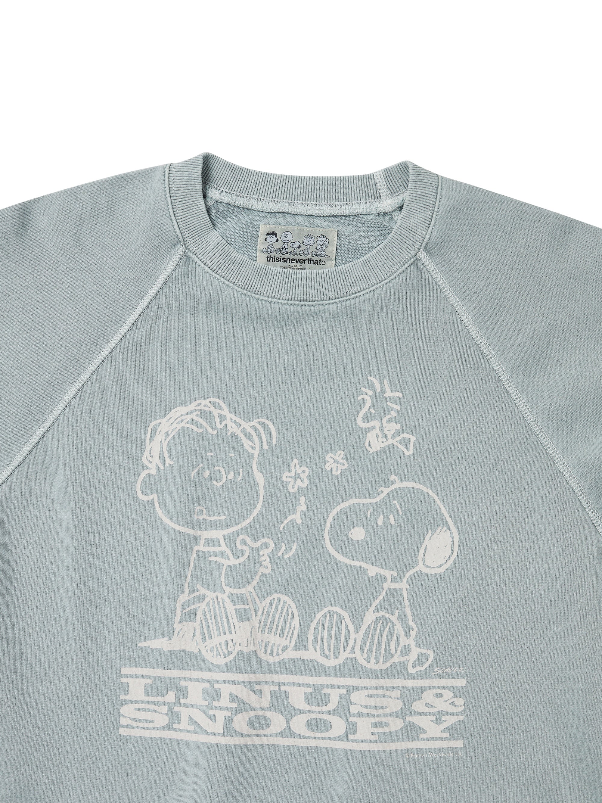 thisisneverthat - TNT PEANUTS Faded Crewneck (Blue Grey) product image 2 | TRAB K-Fashion Australia