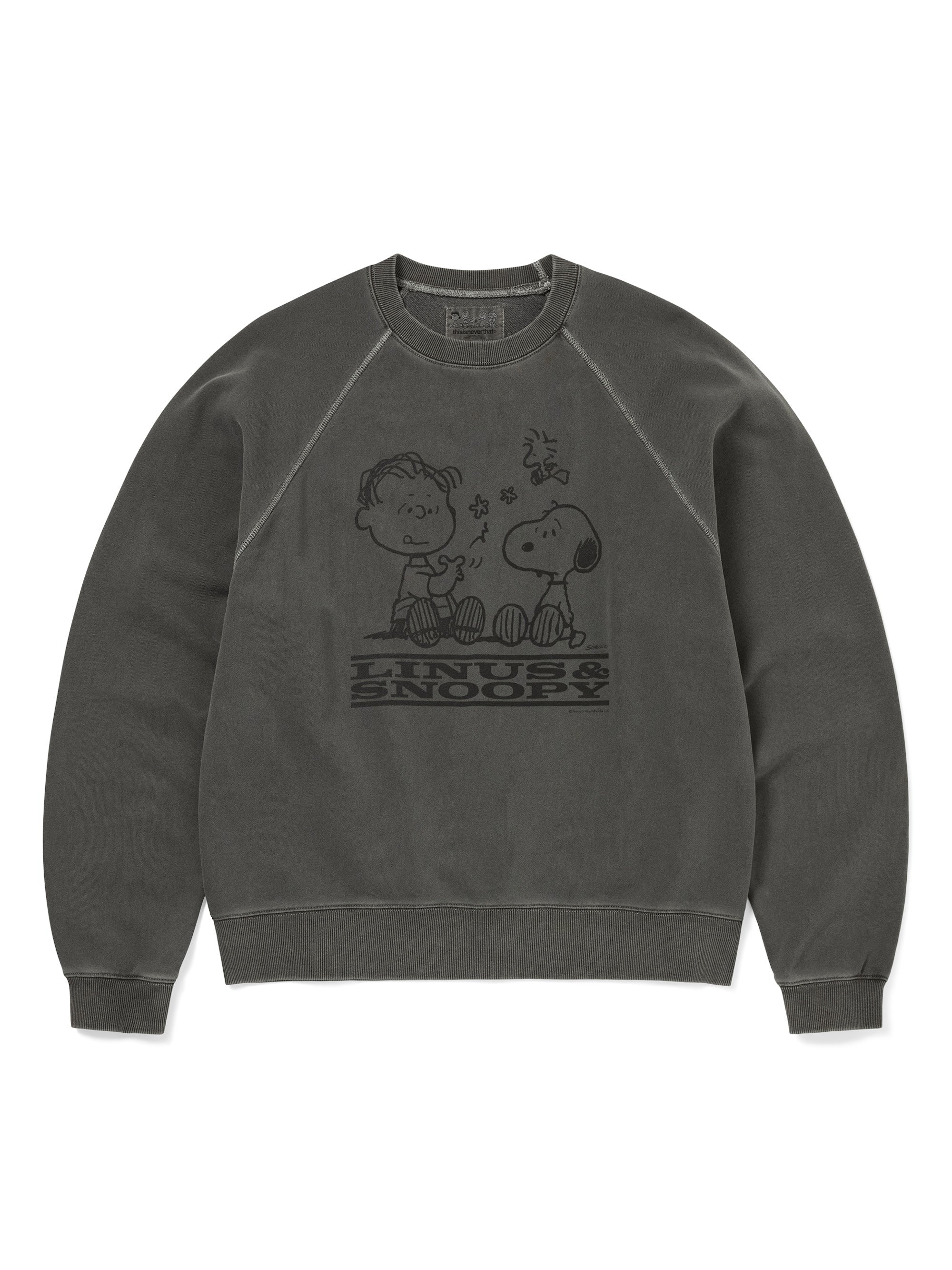 thisisneverthat - TNT PEANUTS Faded Crewneck (Charcoal) product image 1 | TRAB K-Fashion Australia