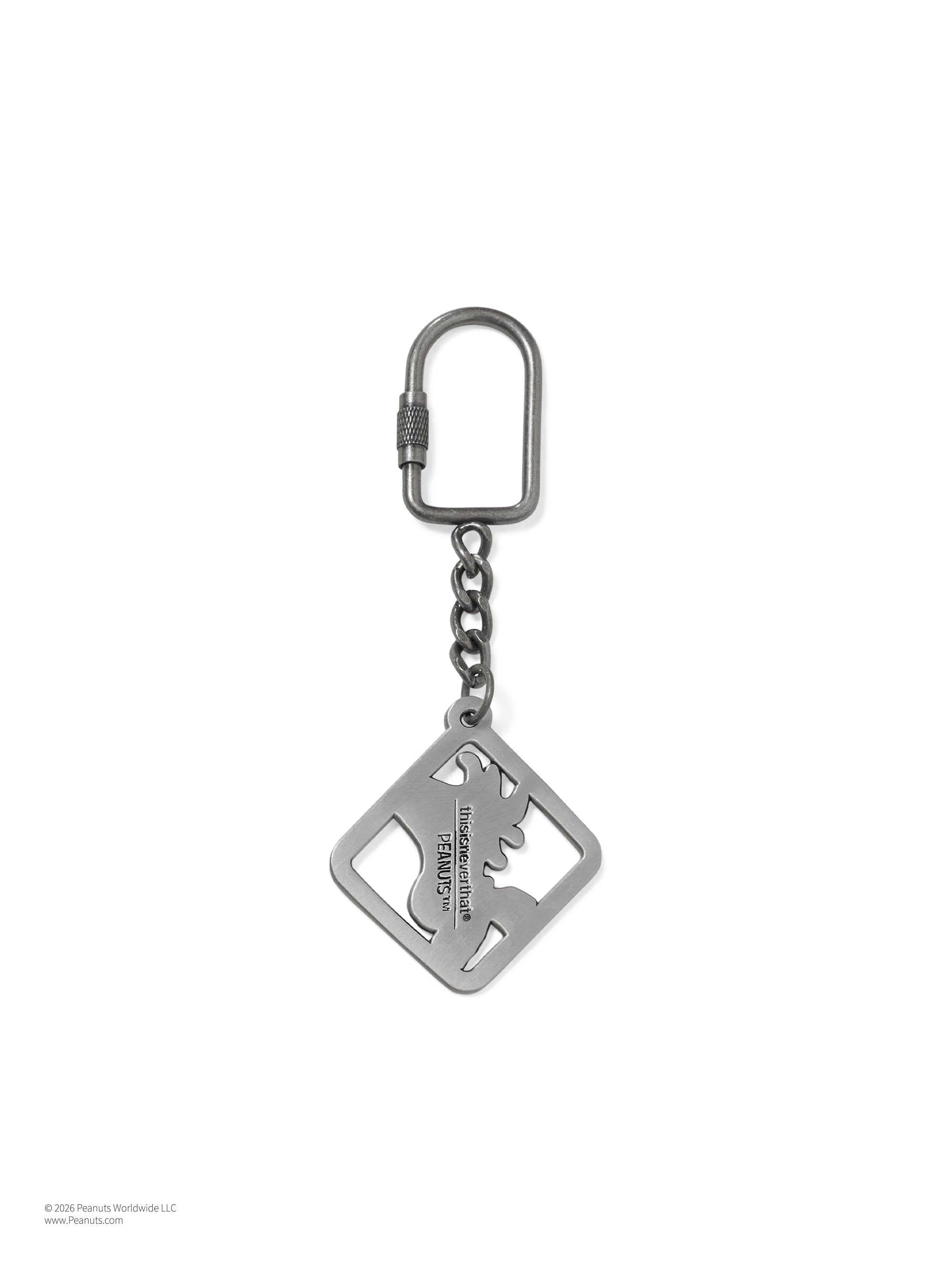 thisisneverthat - TNT PEANUTS Metal Keychain (Silver) product image 2 | TRAB K-Fashion Australia