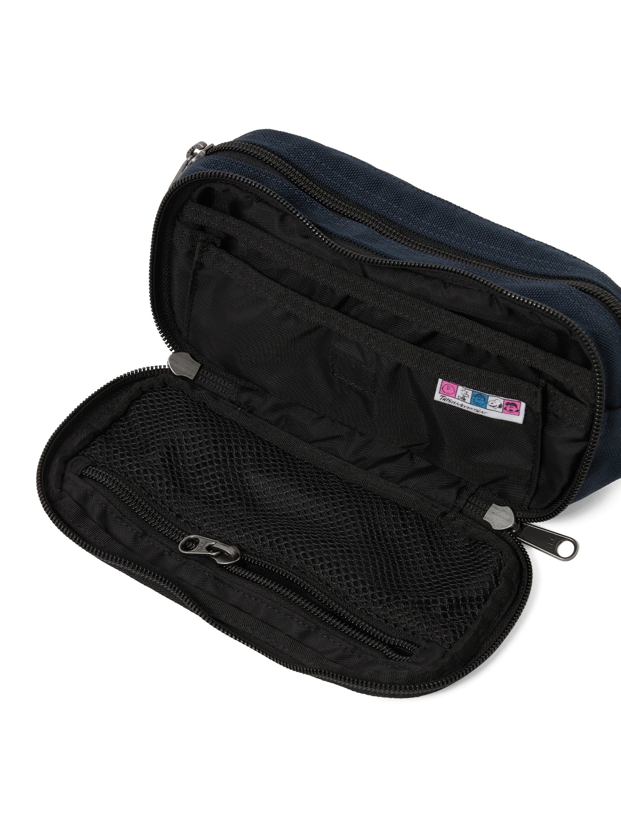 thisisneverthat - TNT PEANUTS Multi Zip Pouch (Navy) product image 4 | TRAB K-Fashion Australia