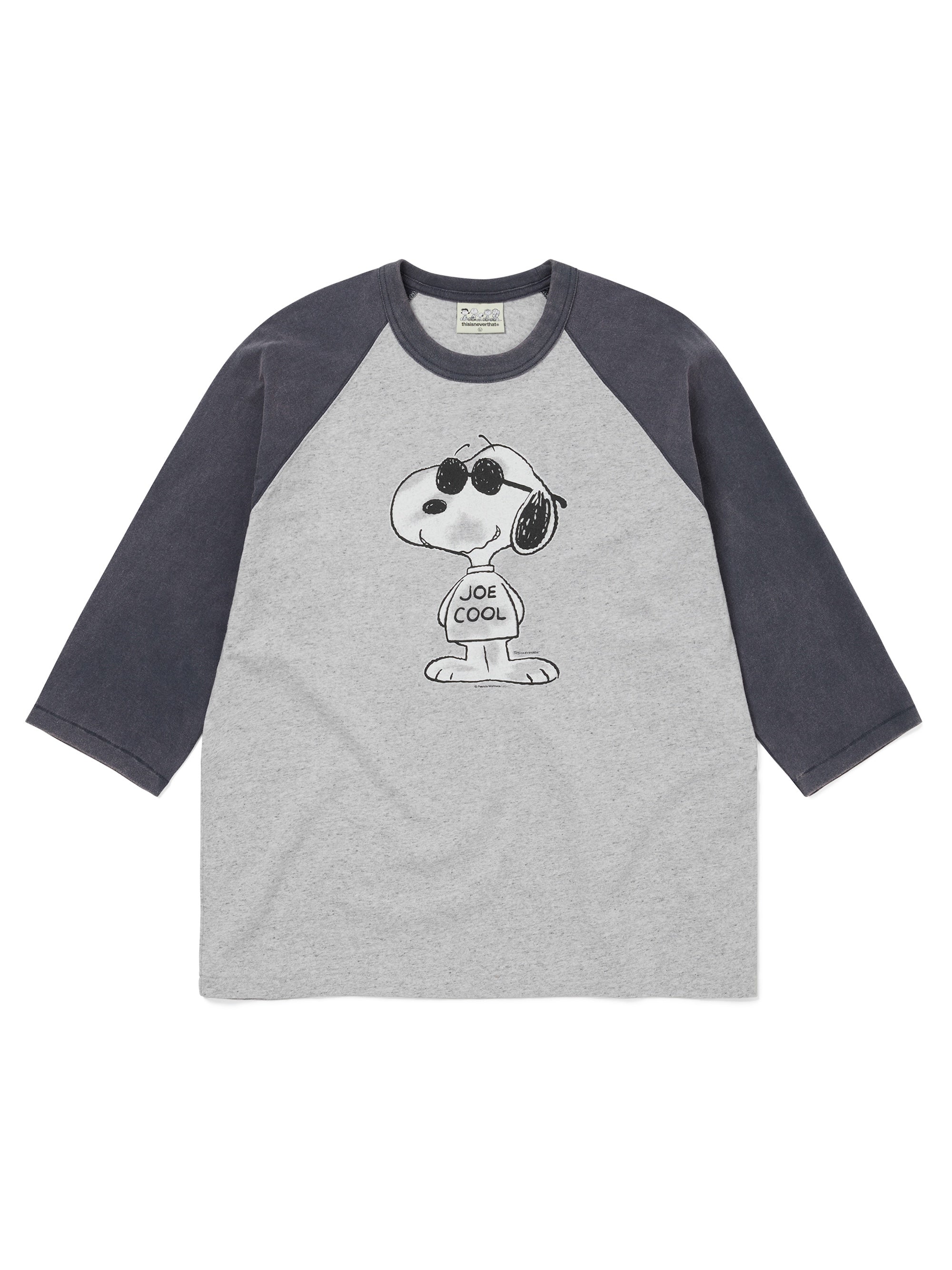 thisisneverthat - TNT PEANUTS Raglan Tee (Grey) product image 1 | TRAB K-Fashion Australia