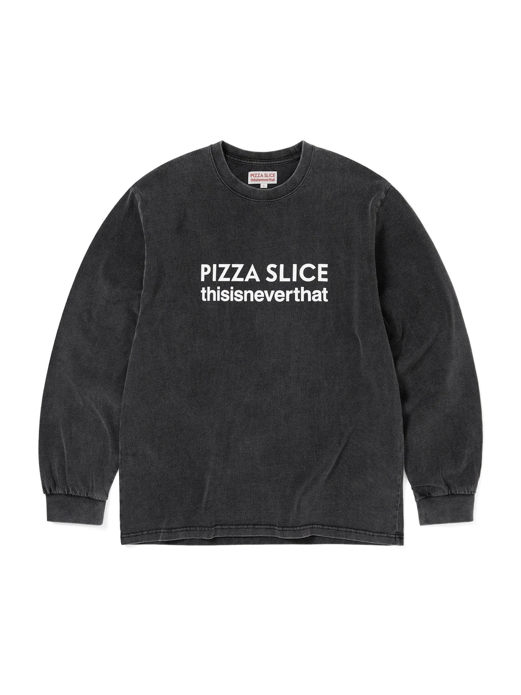 thisisneverthat - TNT PIZZA SLICE Logo L/S Tee (Washed Black) product image 1 | TRAB K-Fashion Australia