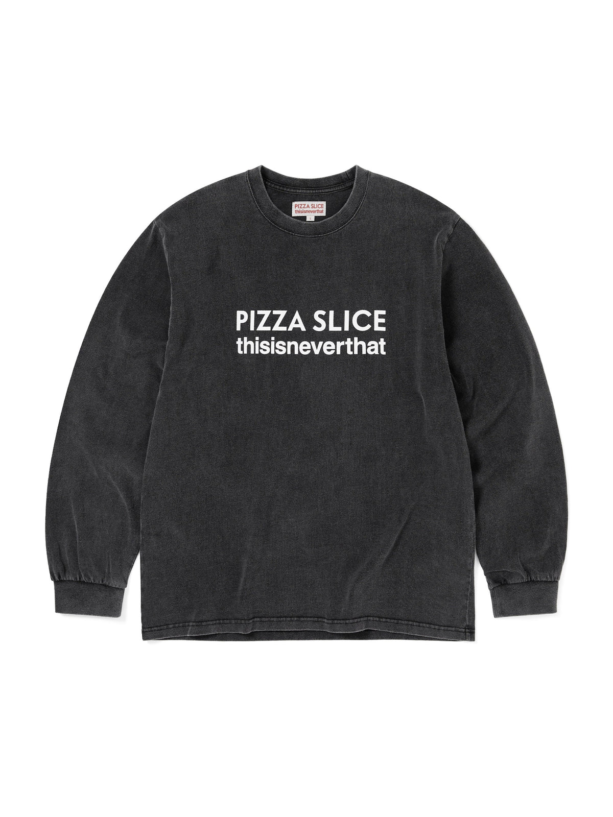 thisisneverthat - TNT PIZZA SLICE Logo L/S Tee (Washed Black) product image 1 | TRAB K-Fashion Australia
