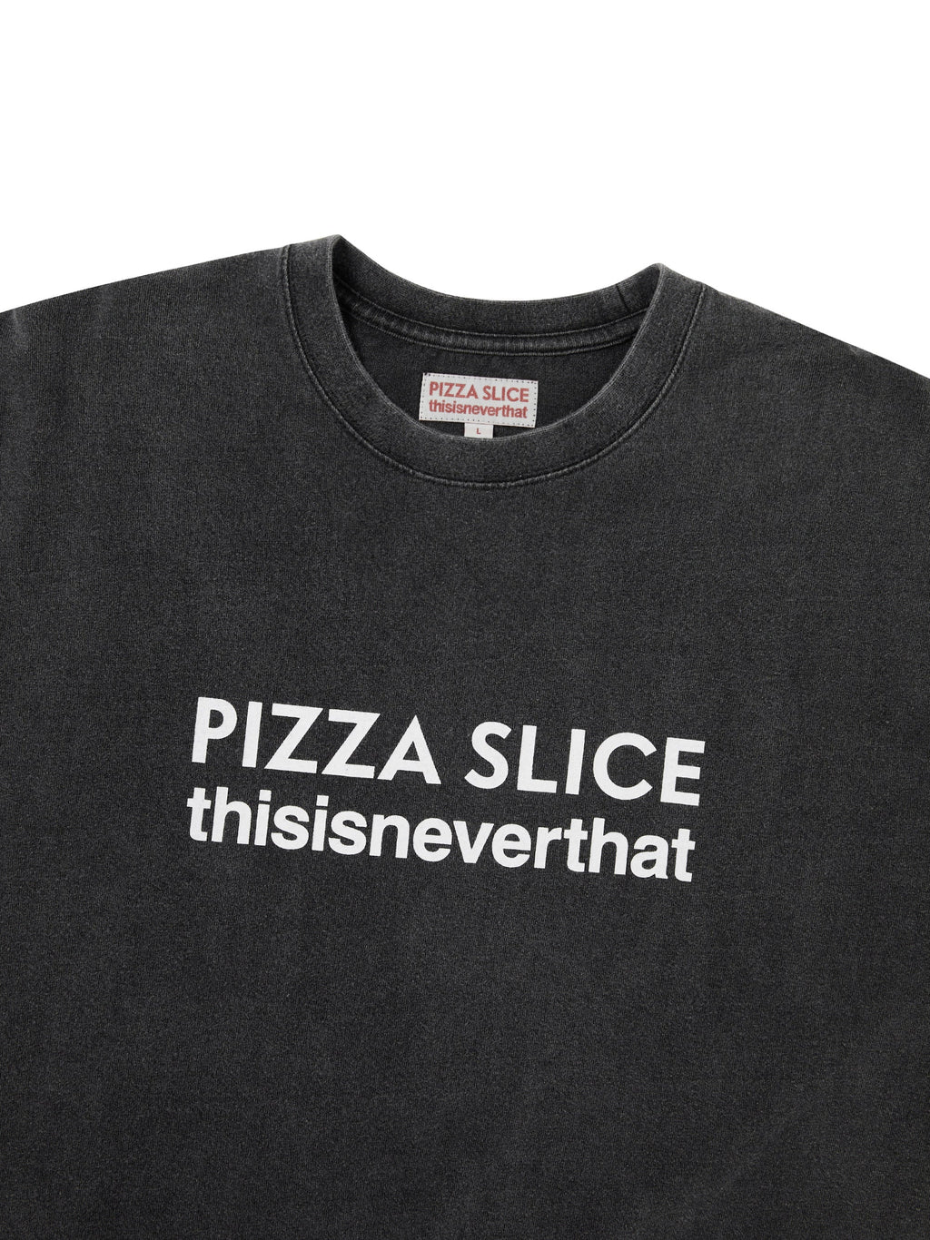 thisisneverthat - TNT Pizza Slice Logo L/S Tee (Washed Black) product image 2 | TRAB K-Fashion Australia