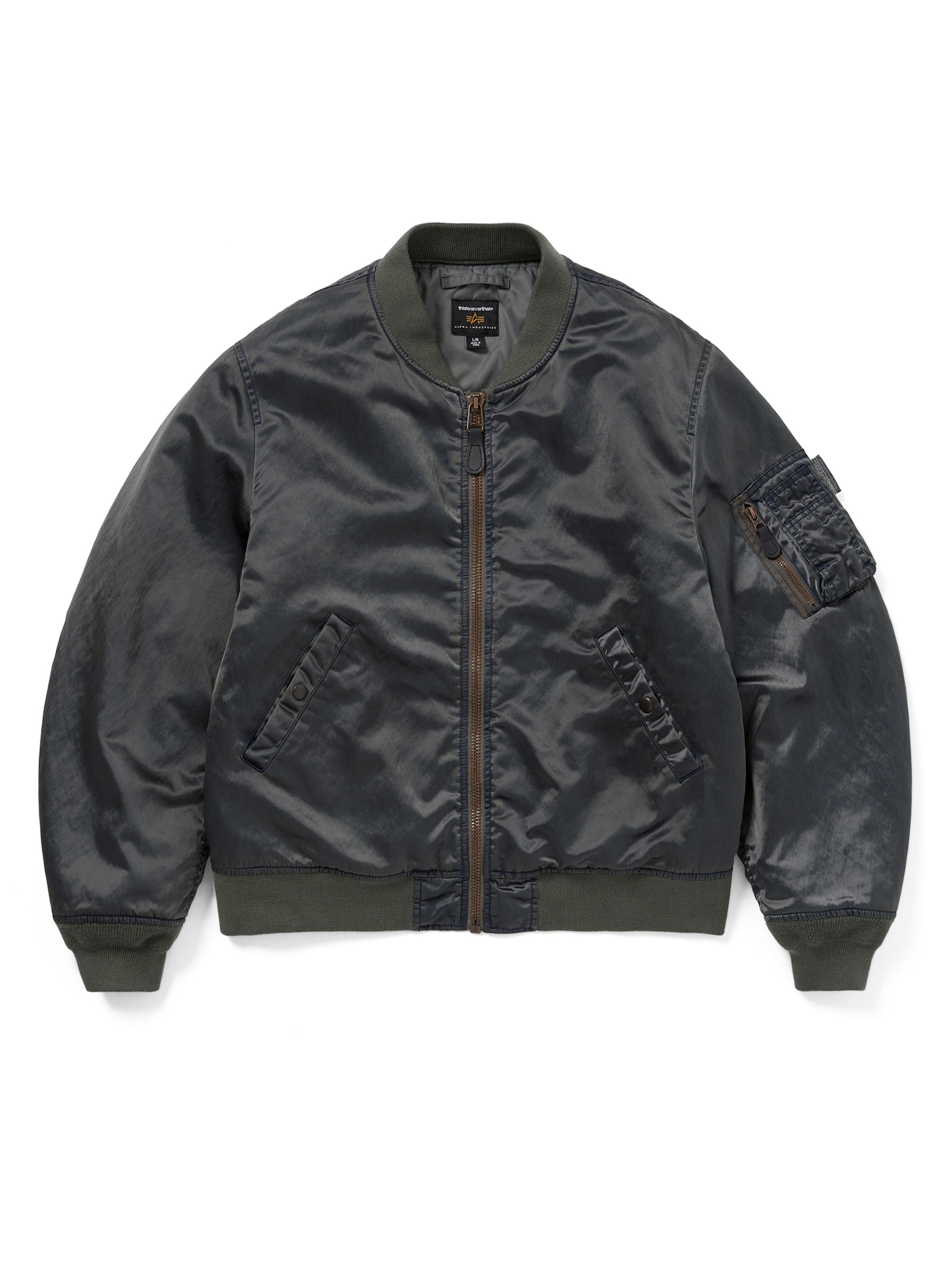 thisisneverthat - TNT ALPHA MA-1 Jacket (Gunmetal) product image 1 | TRAB K-Fashion Australia