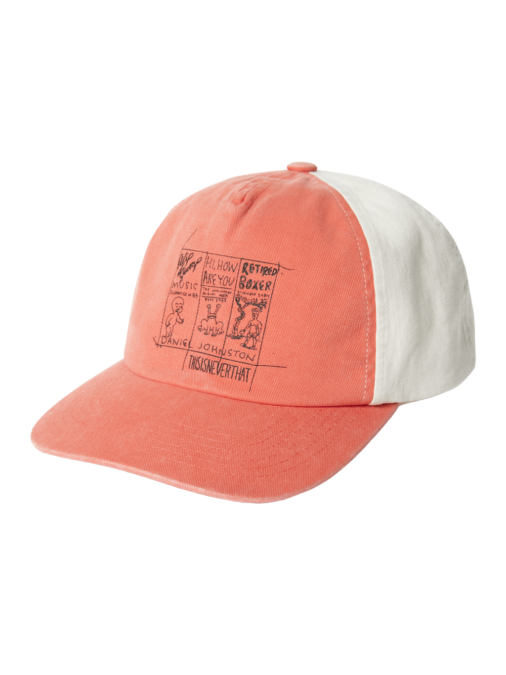 thisisneverthat - TNT Daniel Johnston 3-Frame Washed Cap (Orange) product image 1 | TRAB K-Fashion Australia
