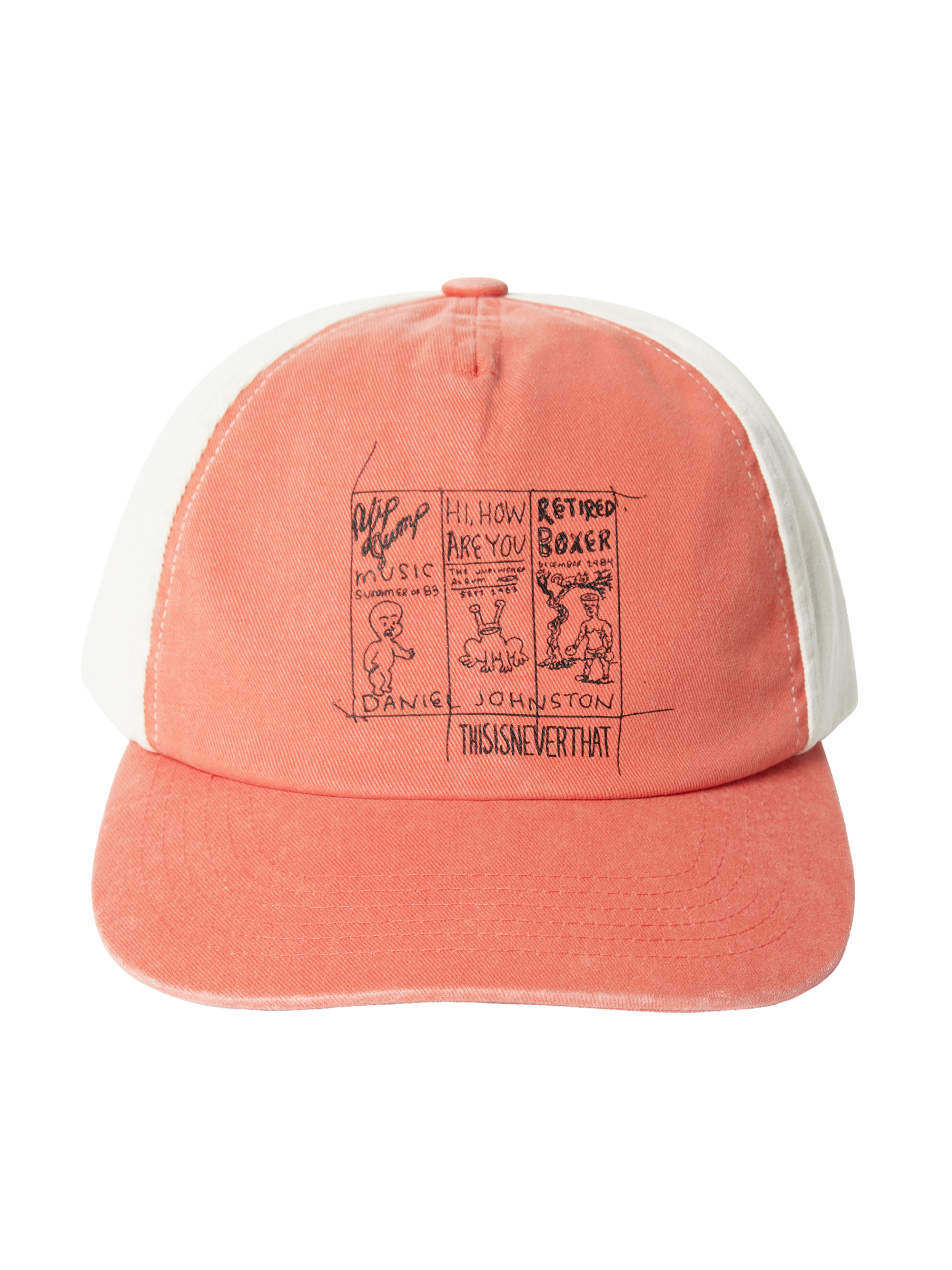 thisisneverthat - TNT Daniel Johnston 3-Frame Washed Cap (Orange) product image 2 | TRAB K-Fashion Australia