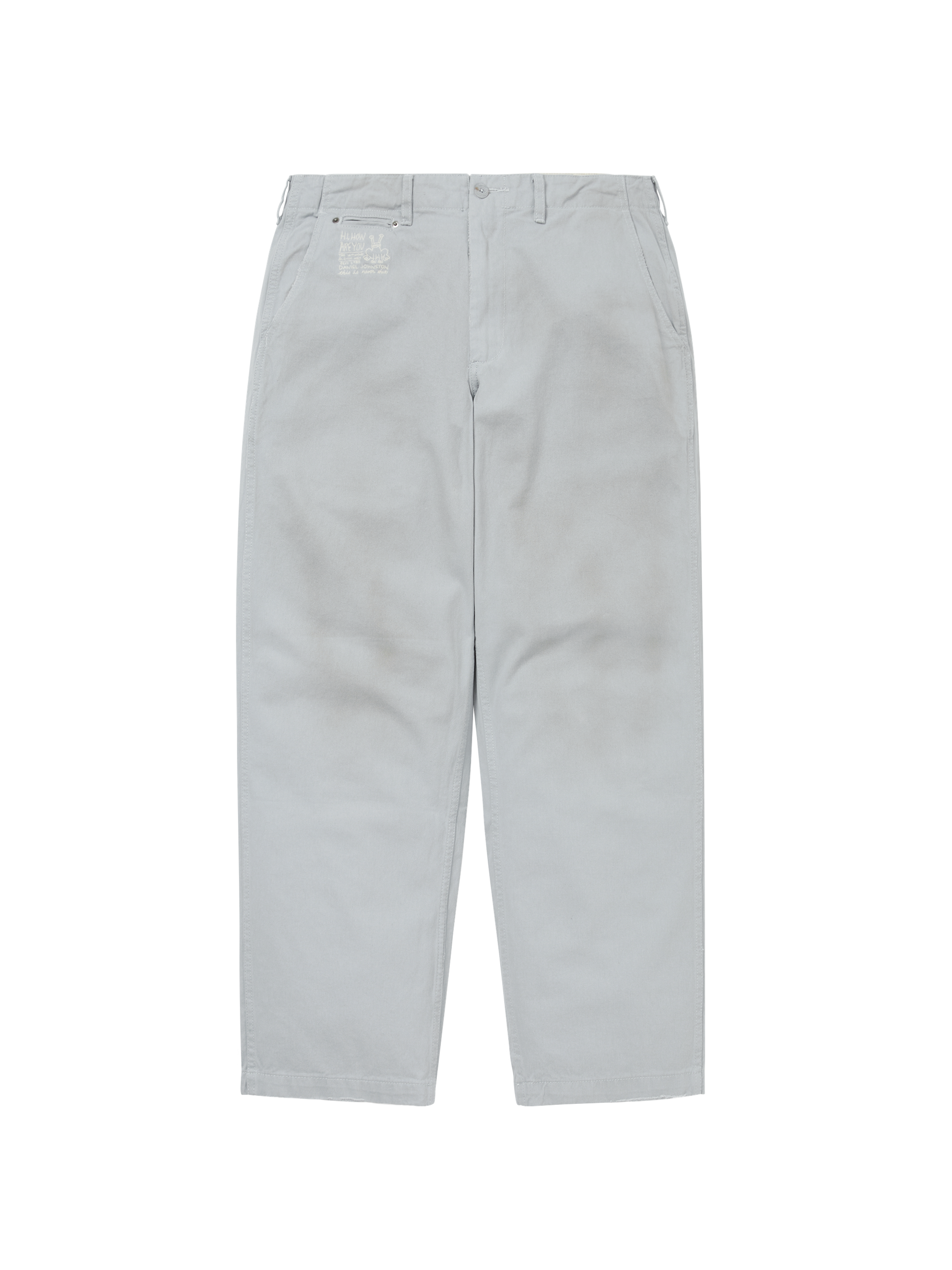 thisisneverthat - TNT Daniel Johnston Faded Twill Pant (Lightgrey) product image 1 | TRAB K-Fashion Australia