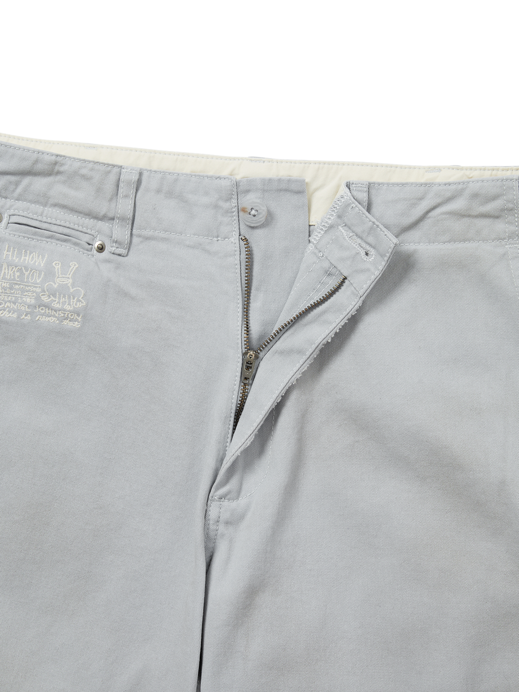 thisisneverthat - TNT Daniel Johnston Faded Twill Pant (Lightgrey) product image 2 | TRAB K-Fashion Australia