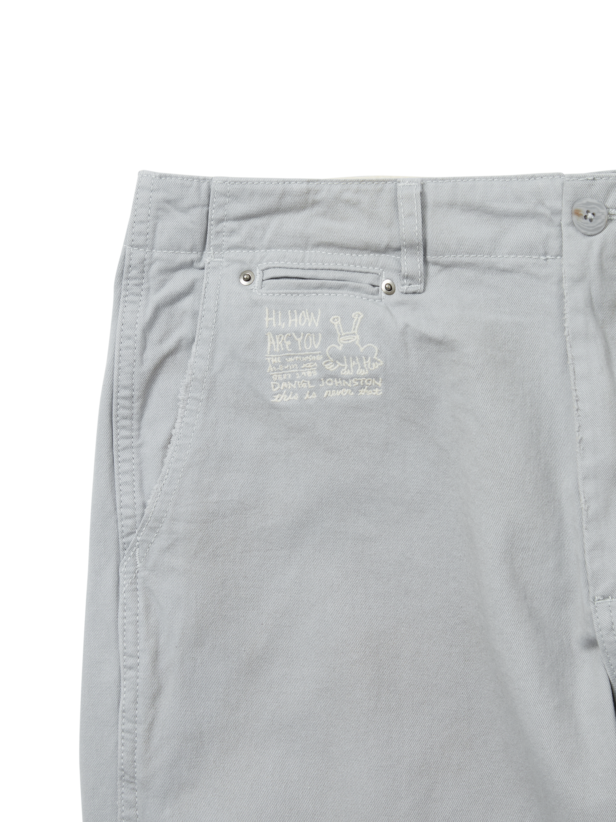 thisisneverthat - TNT Daniel Johnston Faded Twill Pant (Lightgrey) product image 3 | TRAB K-Fashion Australia