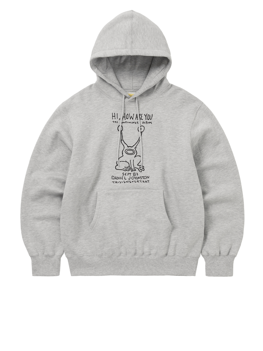thisisneverthat - TNT Daniel Johnston Frog Hoodie Heather Grey (Heathergrey) product image 1 | TRAB K-Fashion Australia
