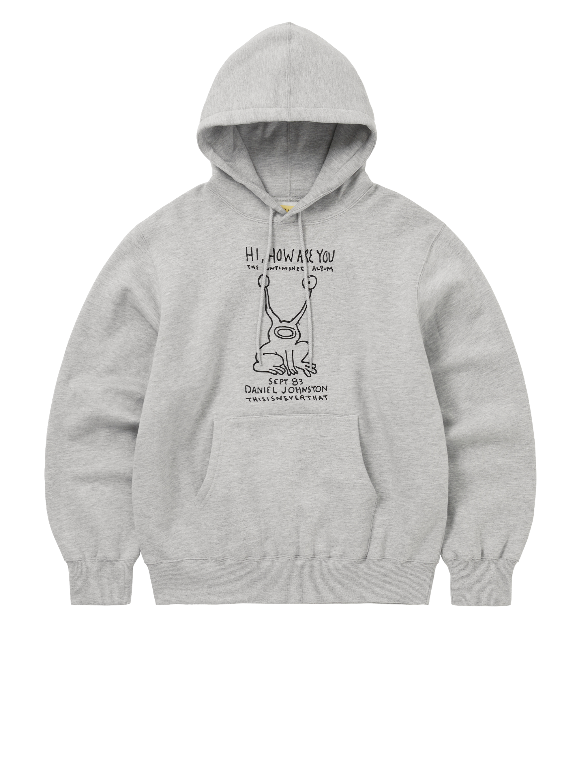 thisisneverthat - TNT Daniel Johnston Frog Hoodie Heather Grey (Heathergrey) product image 1 | TRAB K-Fashion Australia