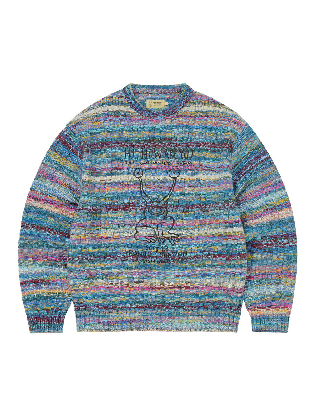 thisisneverthat - TNT Daniel Johnston Frog Knit Sweater (Blue) product image 1 | TRAB K-Fashion Australia