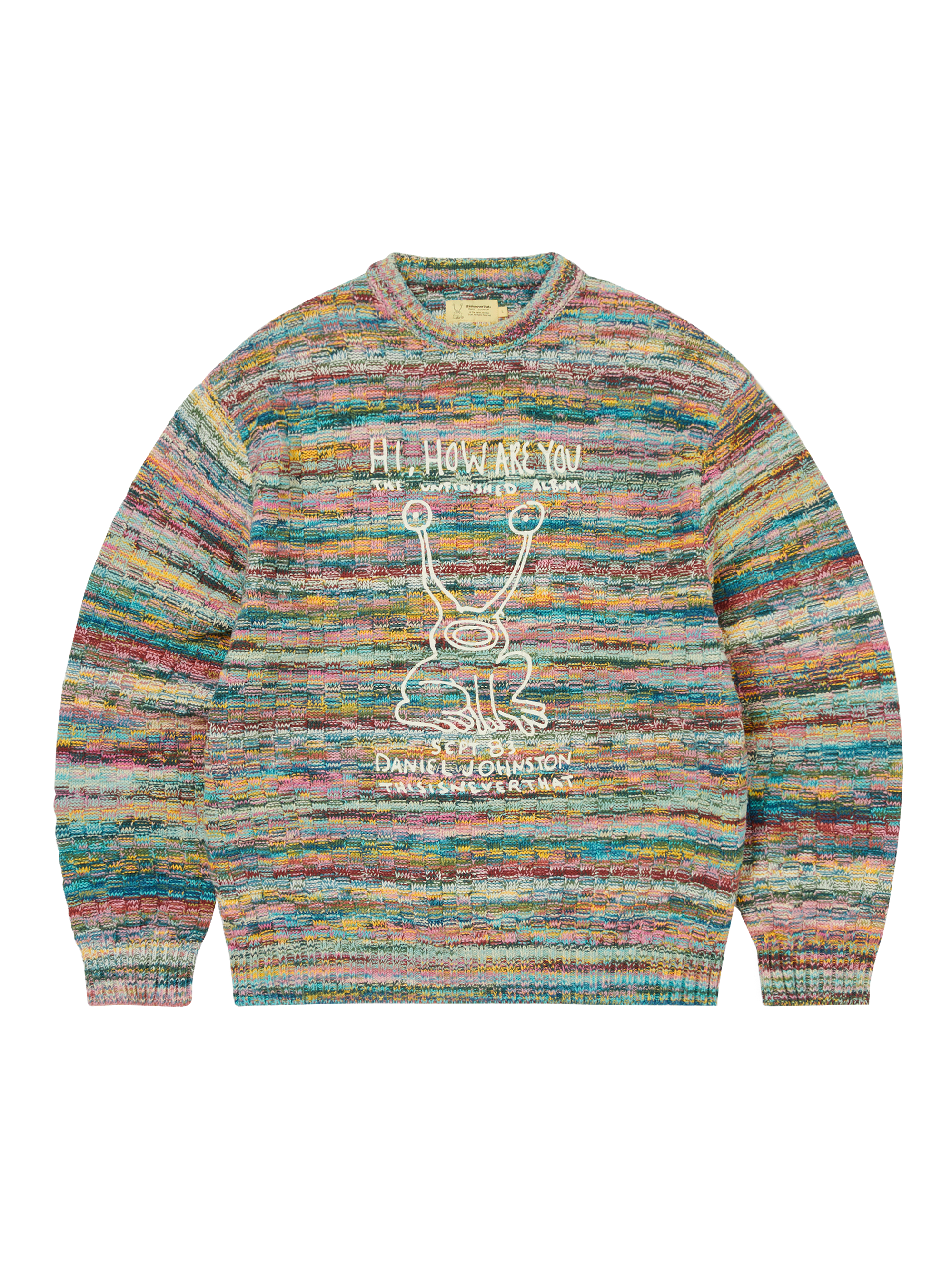 thisisneverthat - TNT Daniel Johnston Frog Knit Sweater (Pink) product image 1 | TRAB K-Fashion Australia