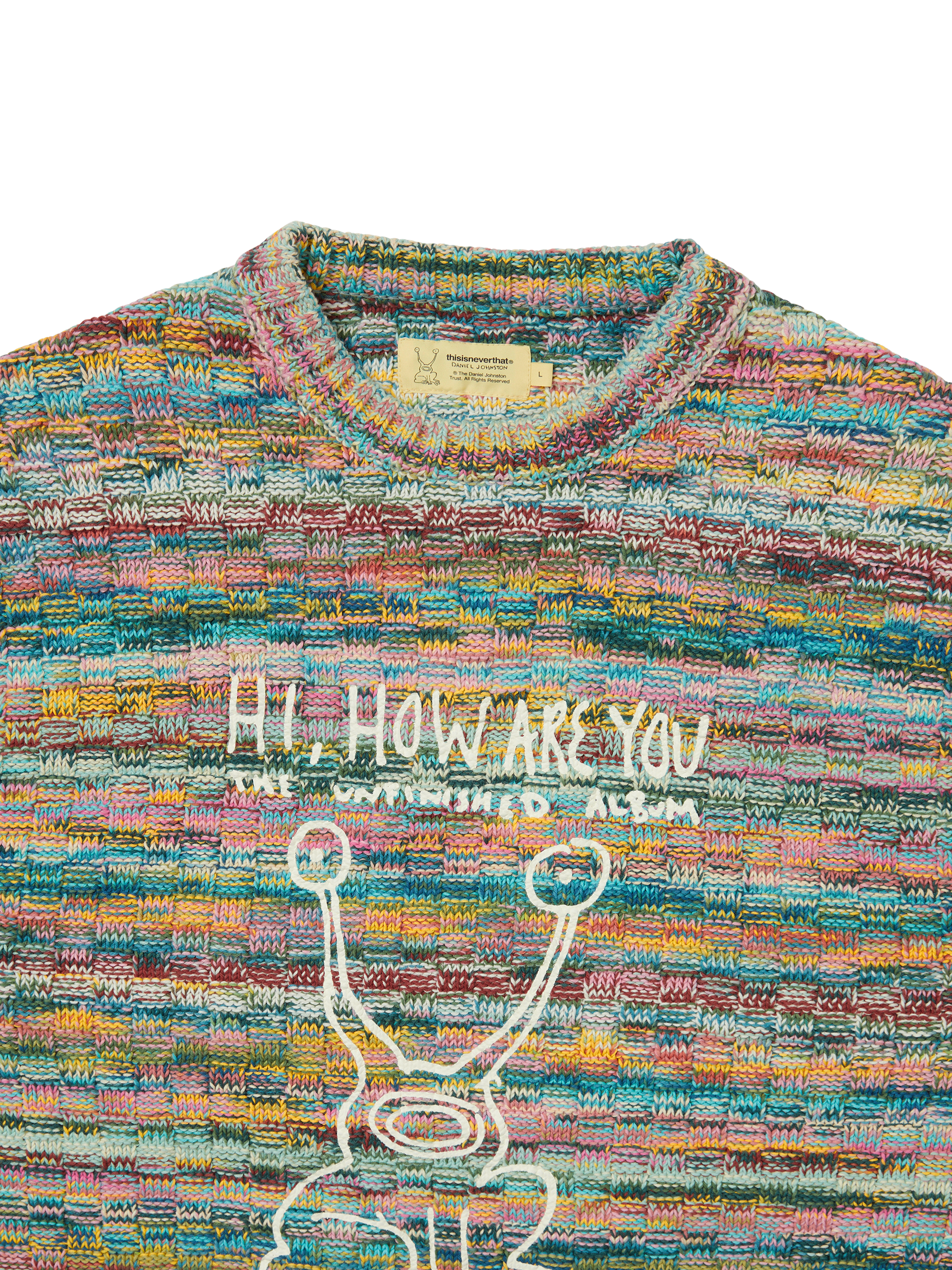 thisisneverthat - TNT Daniel Johnston Frog Knit Sweater (Pink) product image 2 | TRAB K-Fashion Australia