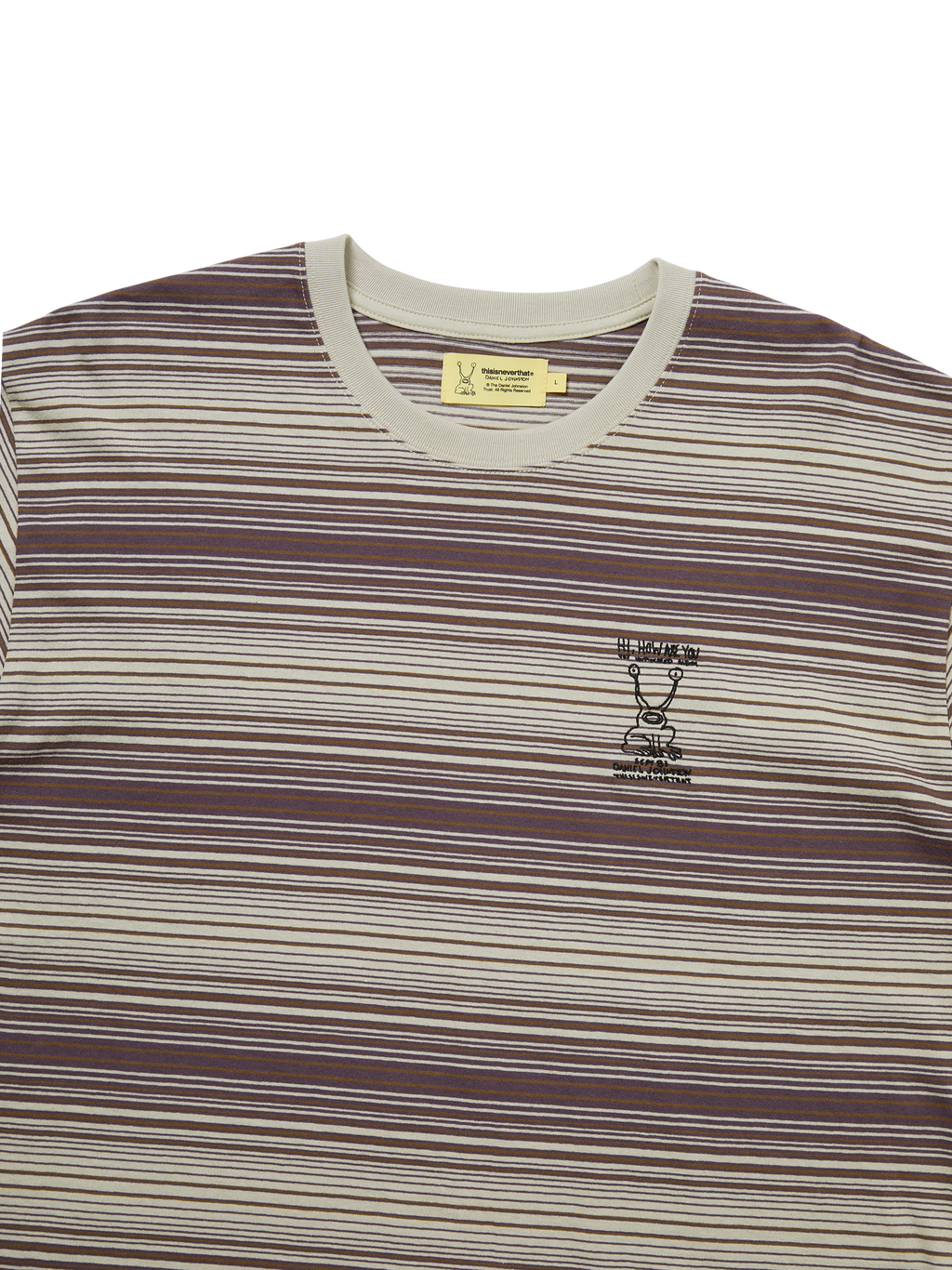 thisisneverthat - TNT Daniel Johnston Frog Striped L/S Tee Khaki (Lightblue) product image 2 | TRAB K-Fashion Australia