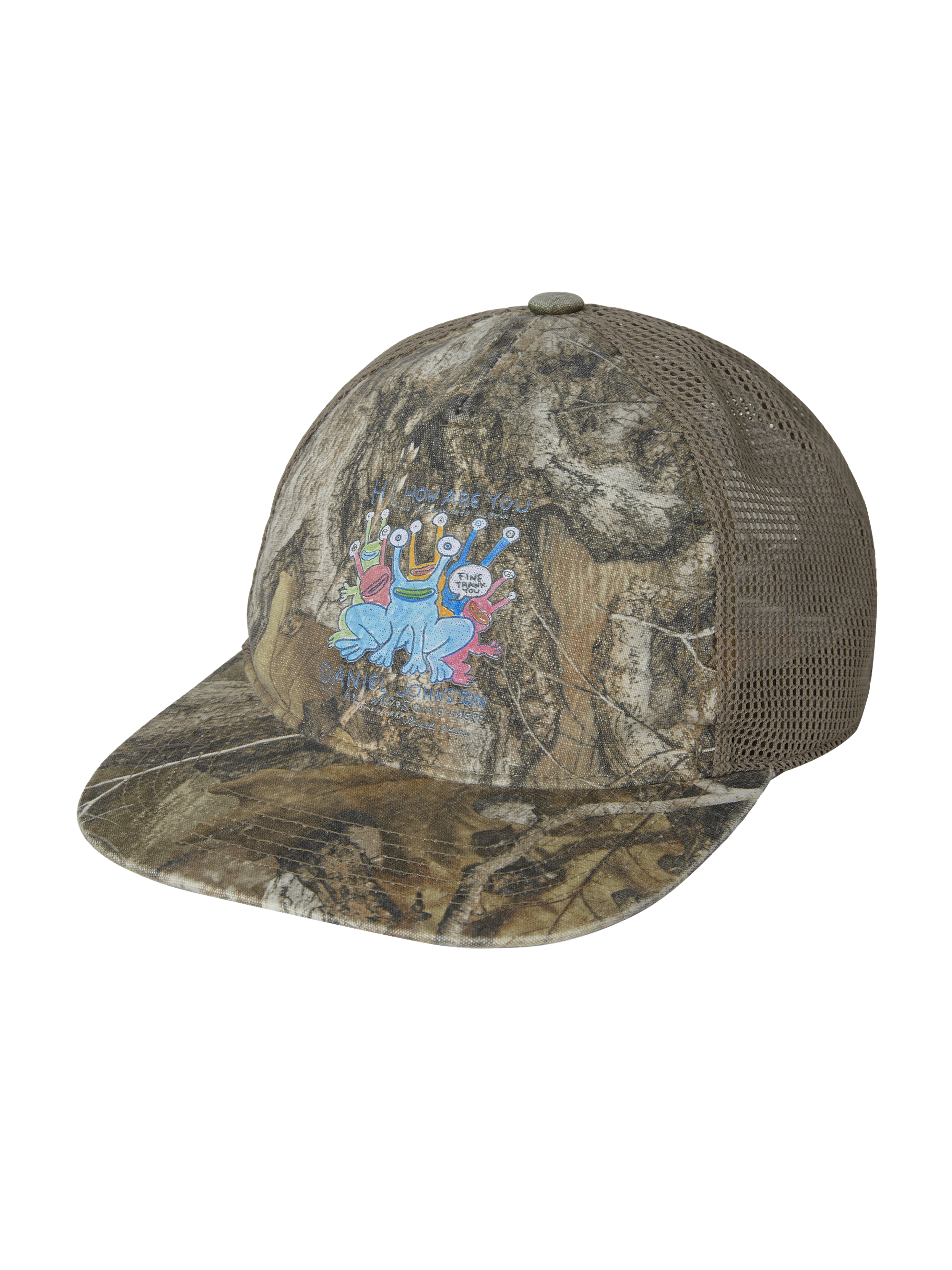 thisisneverthat - TNT Daniel Johnston Frogs Mesh Trucker Cap Realtree (Khaki) product image 1 | TRAB K-Fashion Australia