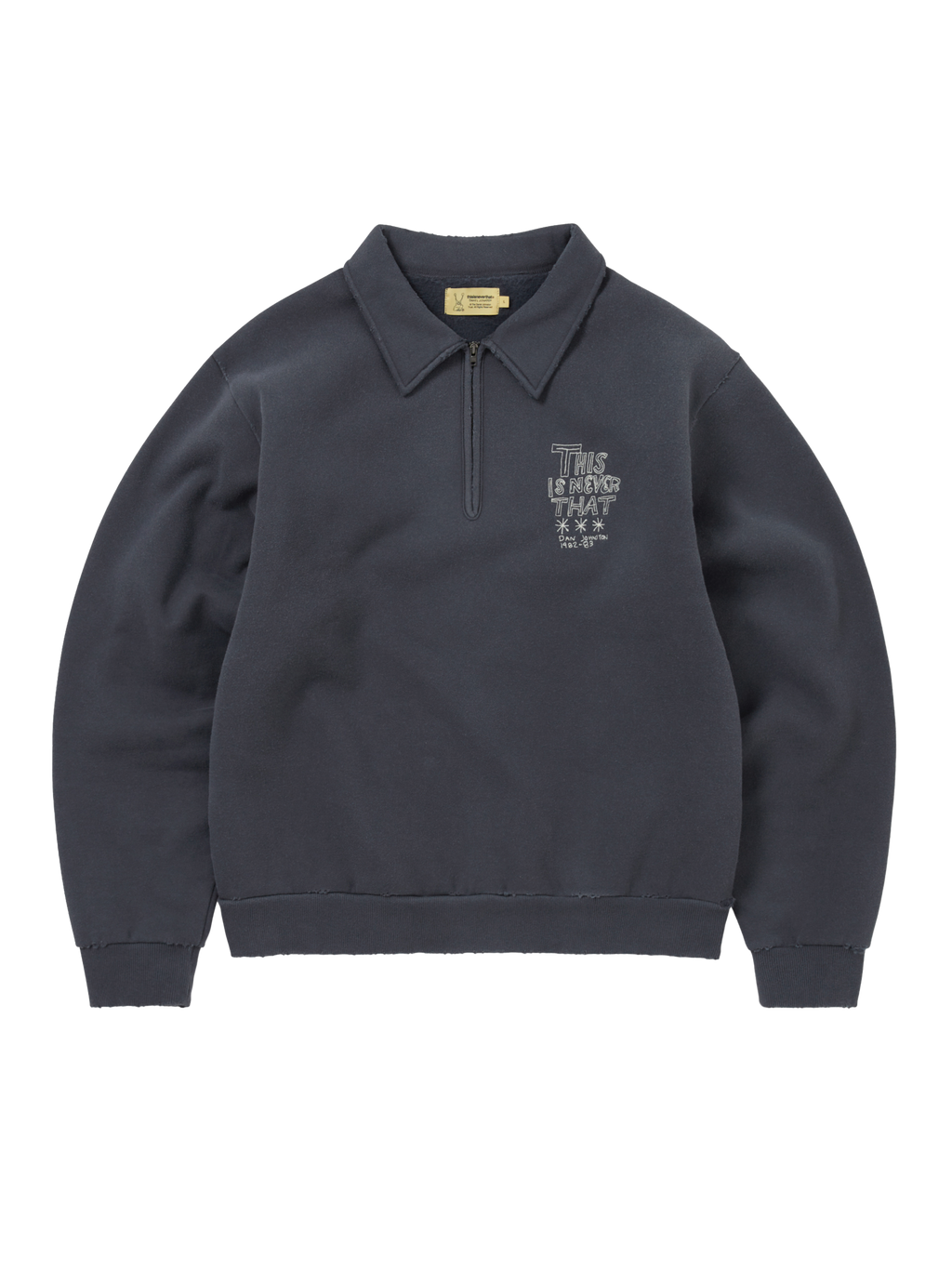thisisneverthat - TNT Daniel Johnston H.Y.L.A. Half Zip Sweatshirt (Fadednavy) product image 1 | TRAB K-Fashion Australia