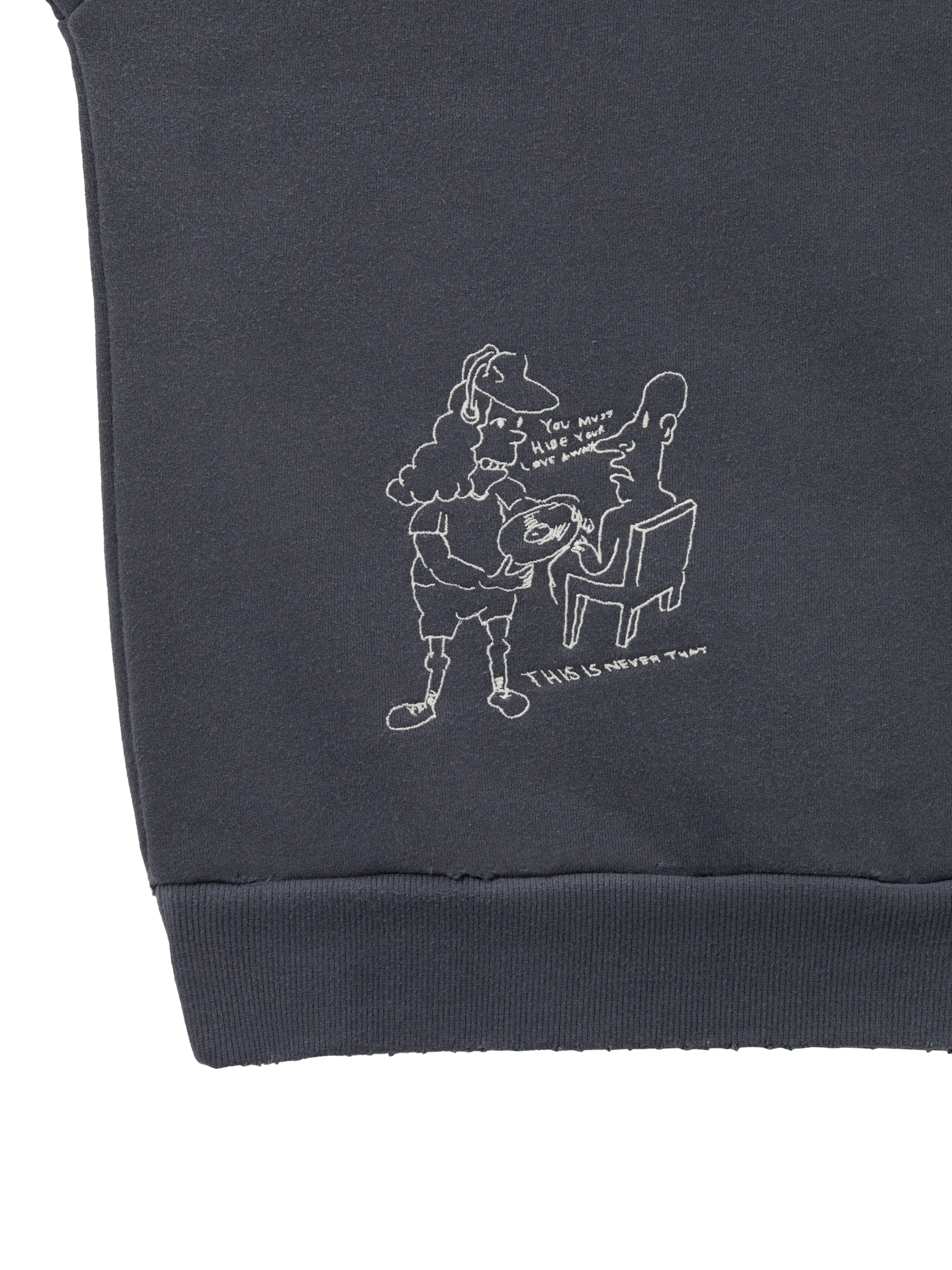 thisisneverthat - TNT Daniel Johnston H.Y.L.A. Half Zip Sweatshirt (Fadednavy) product image 3 | TRAB K-Fashion Australia
