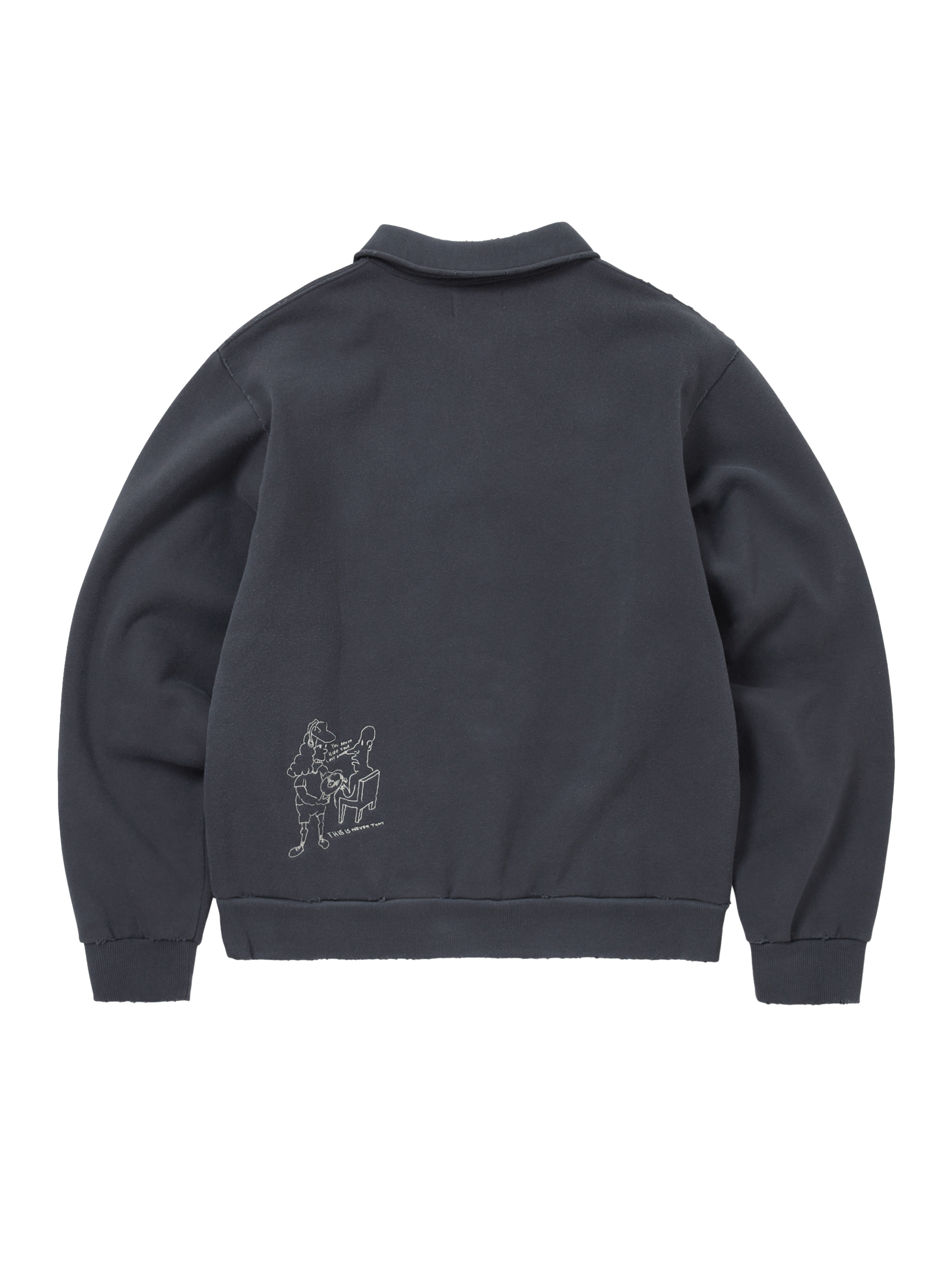 thisisneverthat - TNT Daniel Johnston H.Y.L.A. Half Zip Sweatshirt (Fadednavy) product image 4 | TRAB K-Fashion Australia