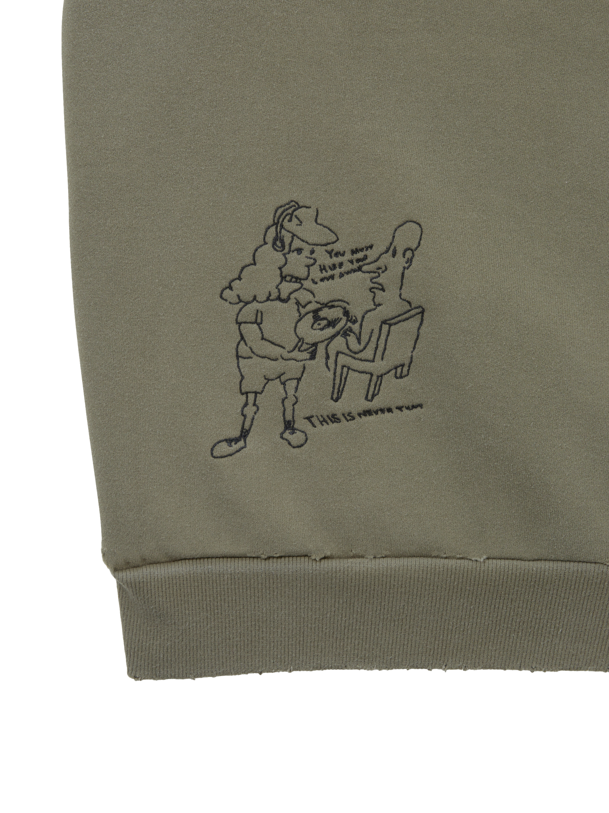 thisisneverthat - TNT Daniel Johnston H.Y.L.A. Half Zip Sweatshirt (Mud) product image 3 | TRAB K-Fashion Australia