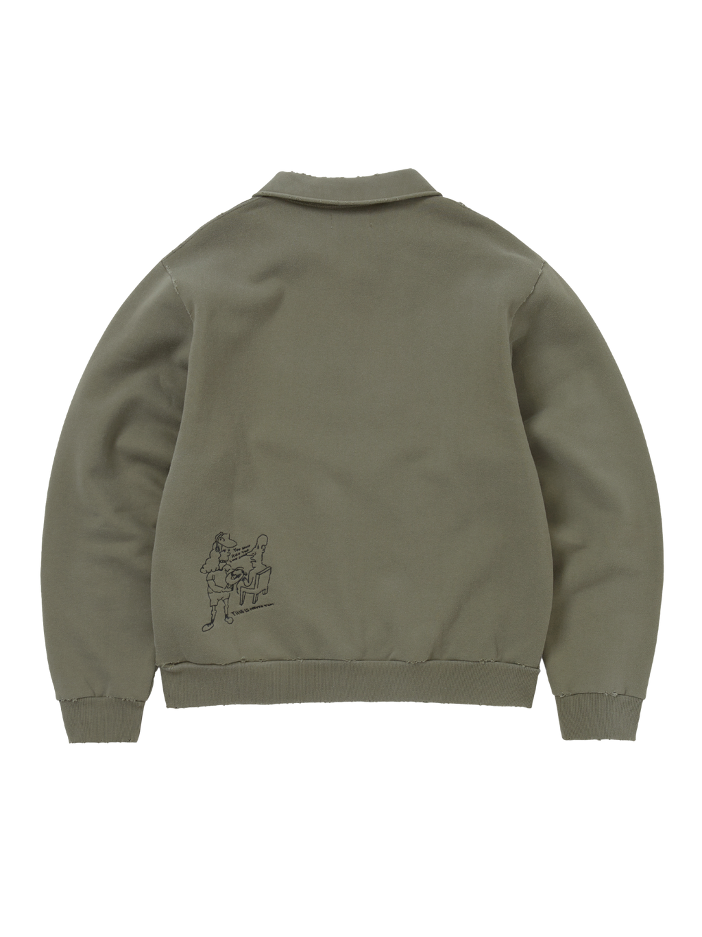 thisisneverthat - TNT Daniel Johnston H.Y.L.A. Half Zip Sweatshirt (Mud) product image 4 | TRAB K-Fashion Australia