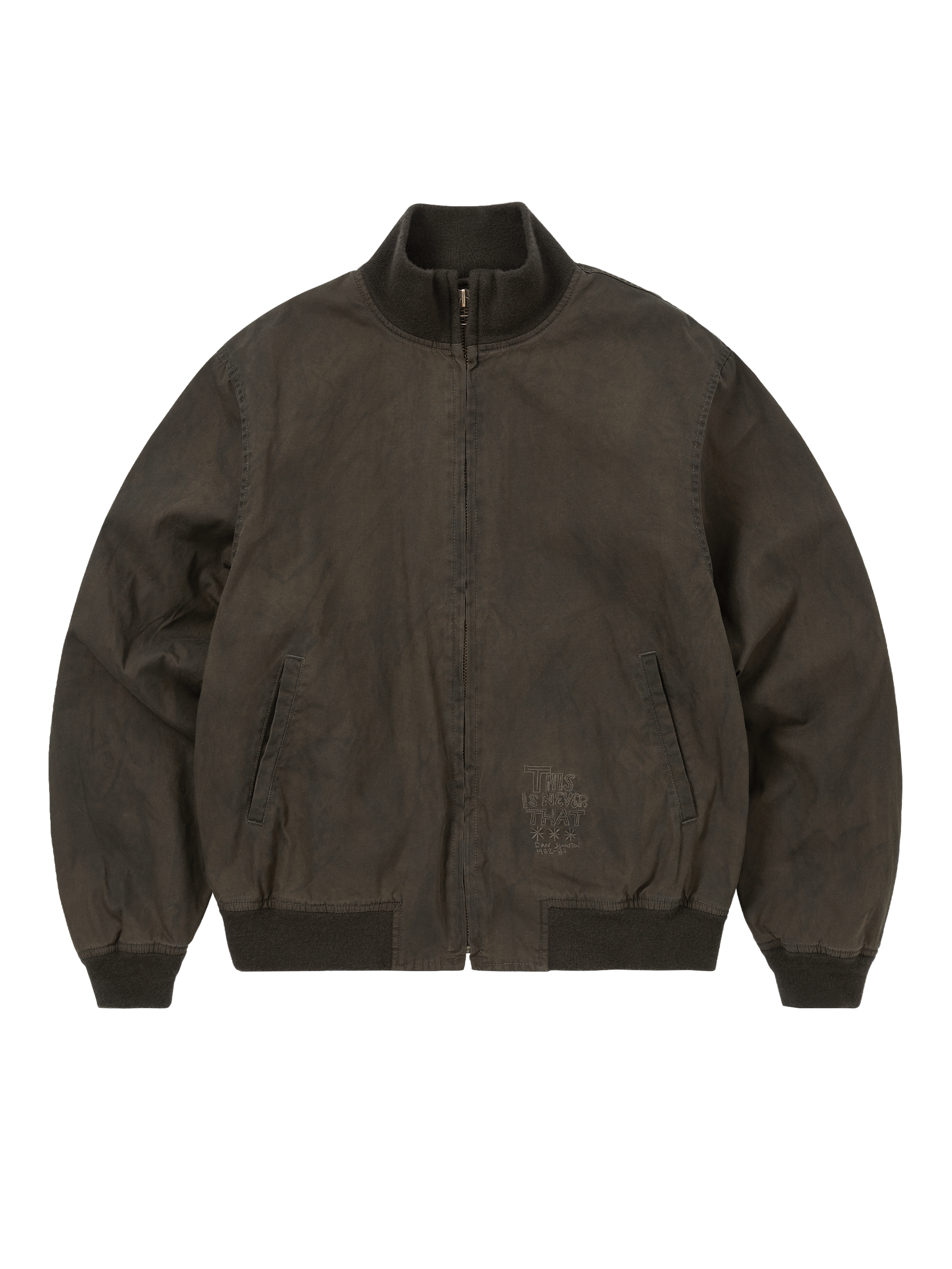 thisisneverthat - TNT Daniel Johnston Washed Tanker Jacket Olive (Heathergrey) product image 1 | TRAB K-Fashion Australia