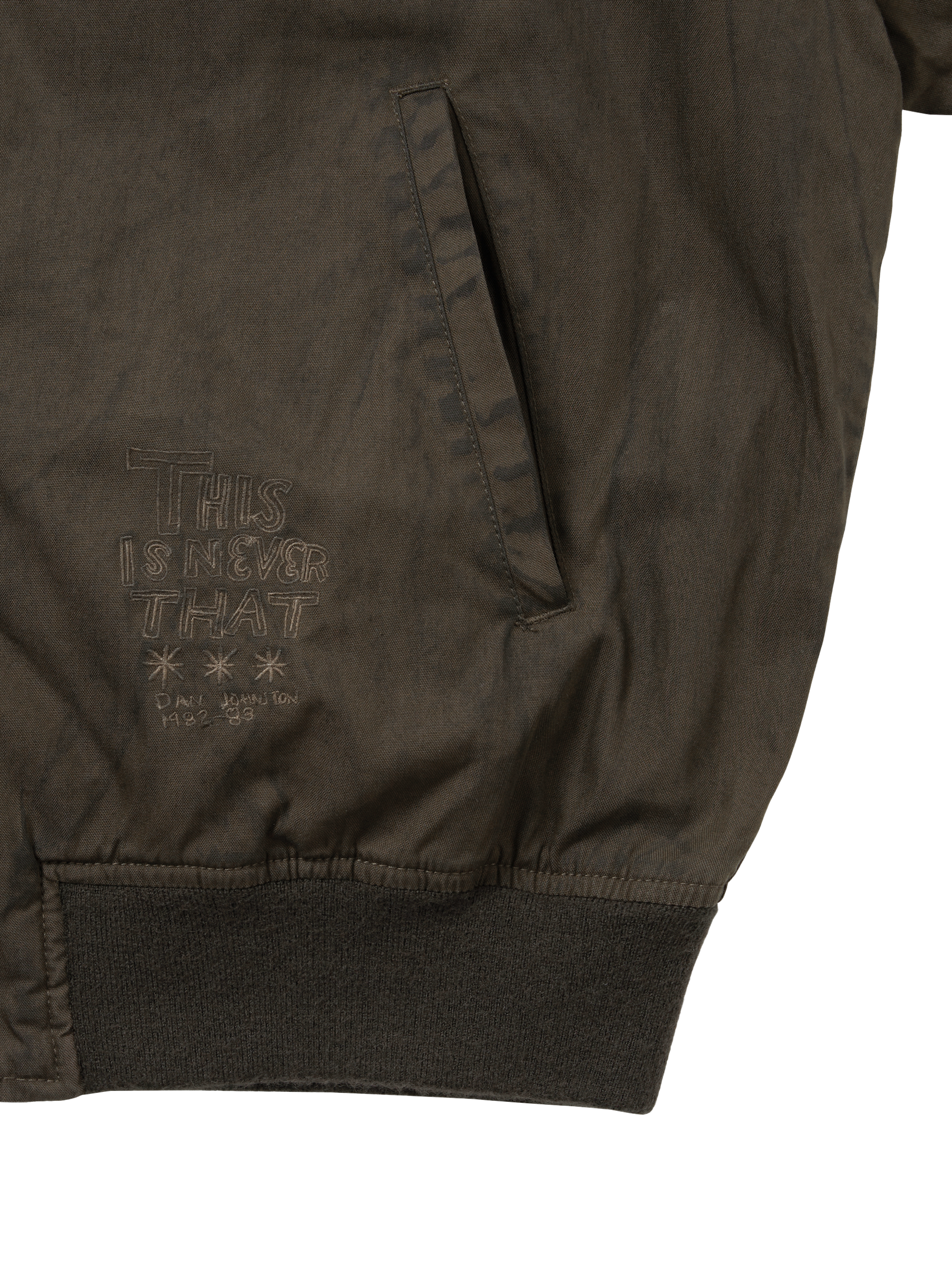 thisisneverthat - TNT Daniel Johnston Washed Tanker Jacket Olive (Heathergrey) product image 3 | TRAB K-Fashion Australia