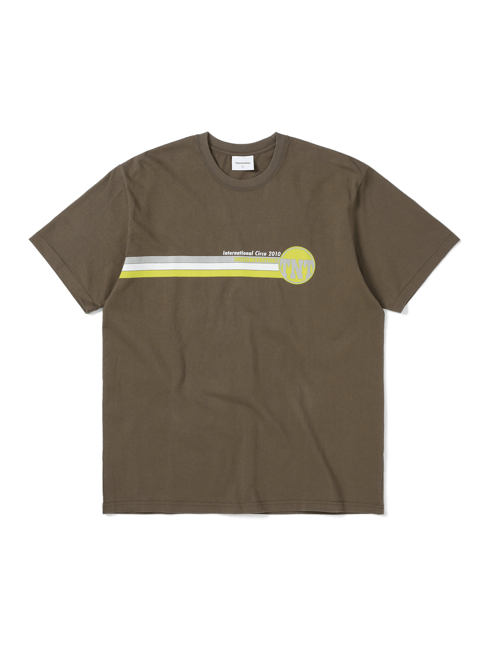 thisisneverthat - TNT Track Lines Tee (Brown) product image 1 | TRAB K-Fashion Australia