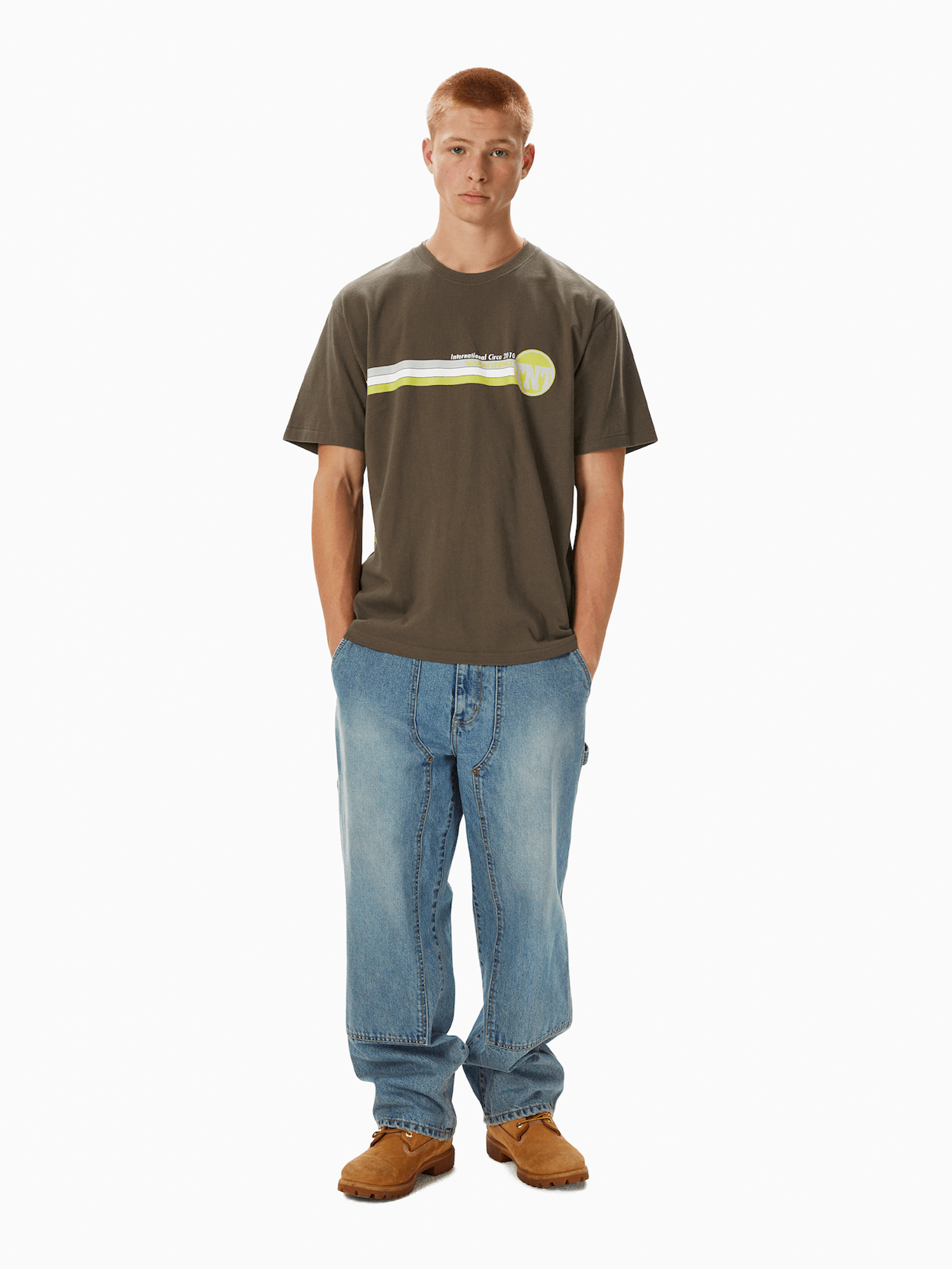 thisisneverthat - TNT Track Lines Tee (Brown) product image 5 | TRAB K-Fashion Australia