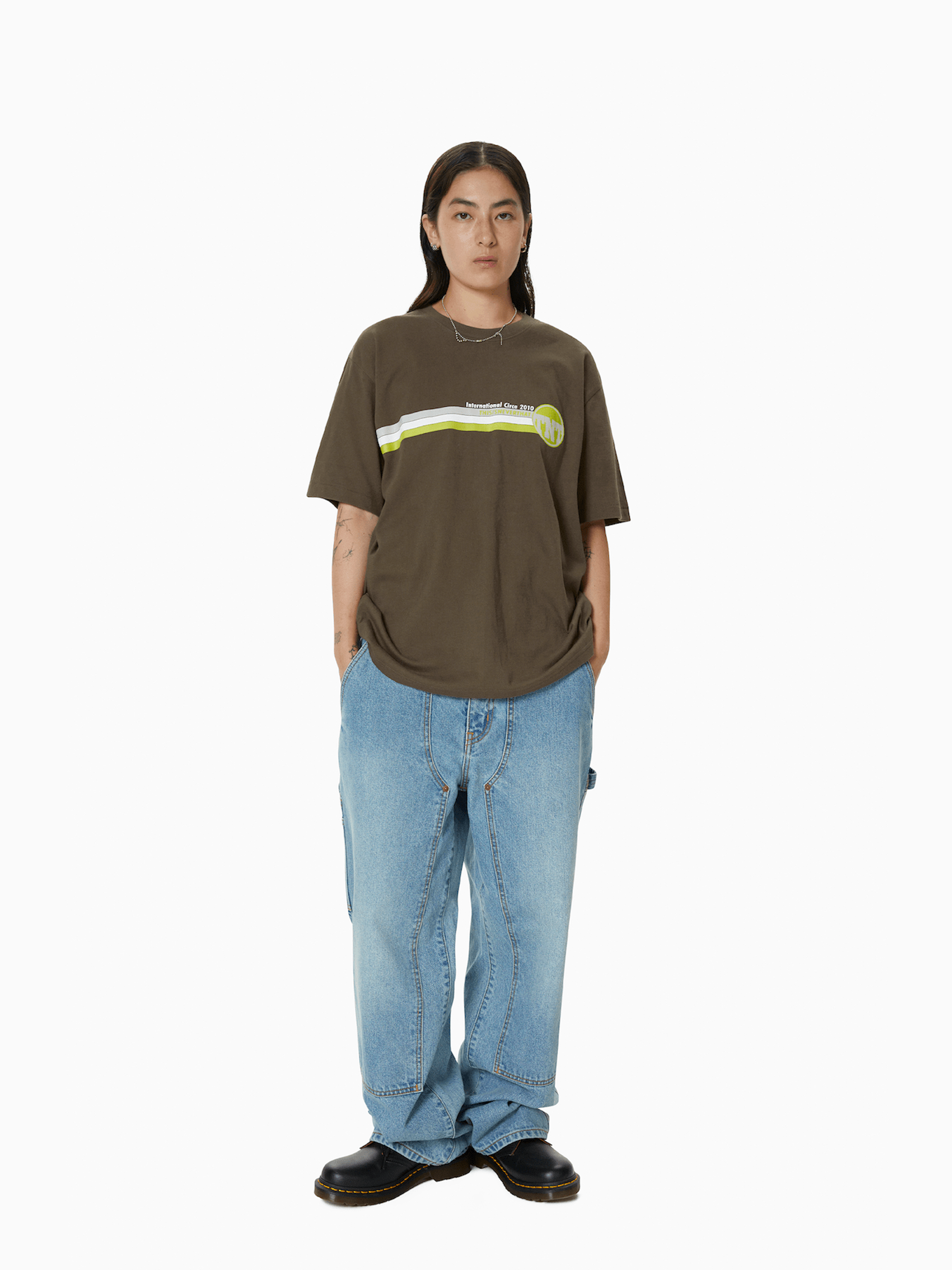 thisisneverthat - TNT Track Lines Tee (Brown) product image 7 | TRAB K-Fashion Australia