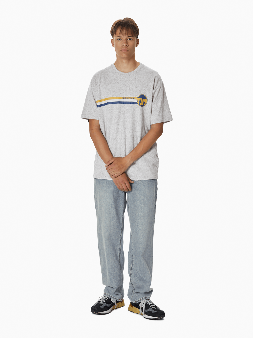 thisisneverthat - TNT Track Lines Tee (Heather Grey) product image 5 | TRAB K-Fashion Australia