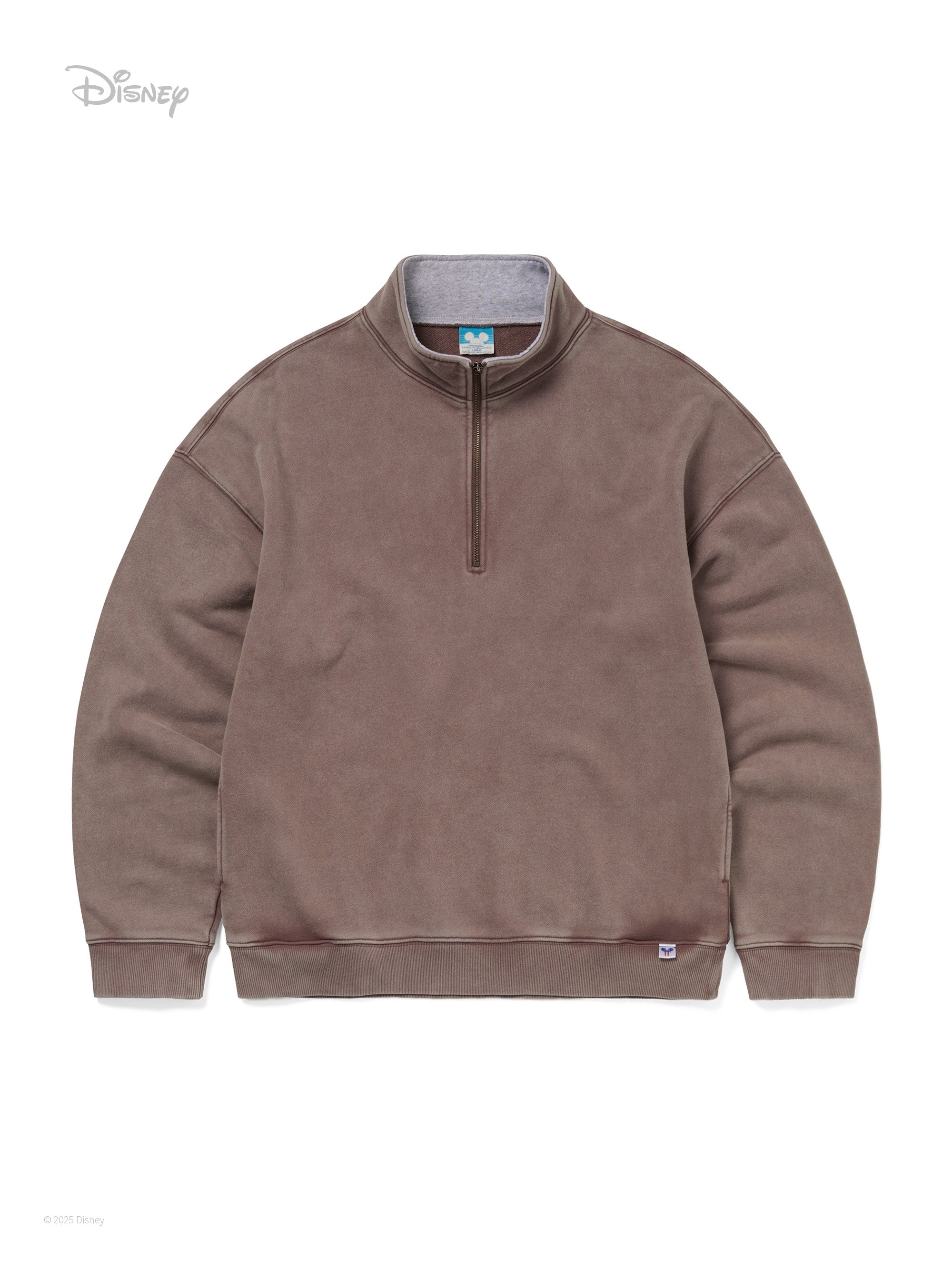 thisisneverthat - TNT_Mickey_Frame Half Zip Sweatshirt (Brown) product image 1 | TRAB K-Fashion Australia