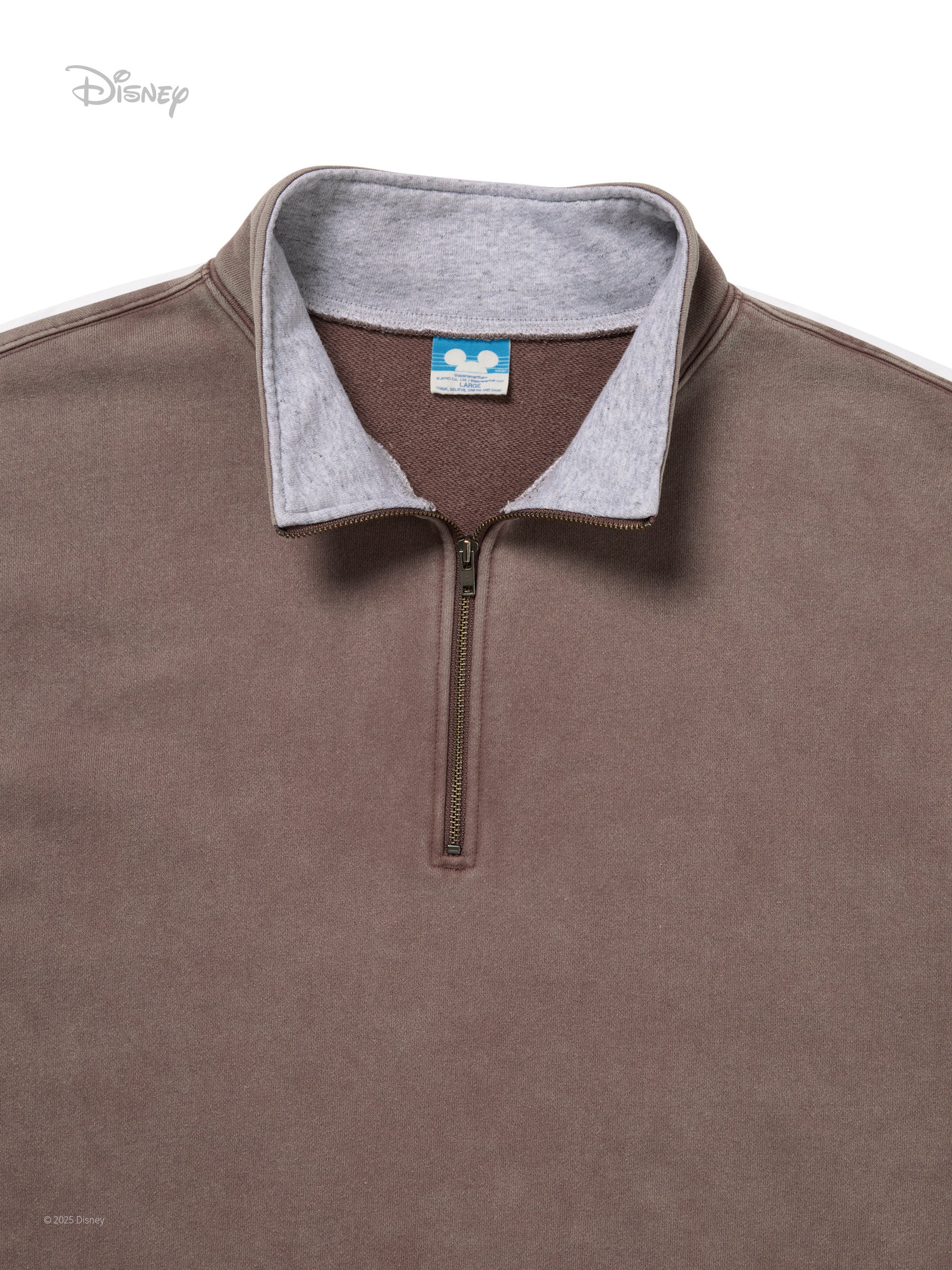 thisisneverthat - TNT_Mickey_Frame Half Zip Sweatshirt (Dusty Brown) product image 2 | TRAB K-Fashion Australia