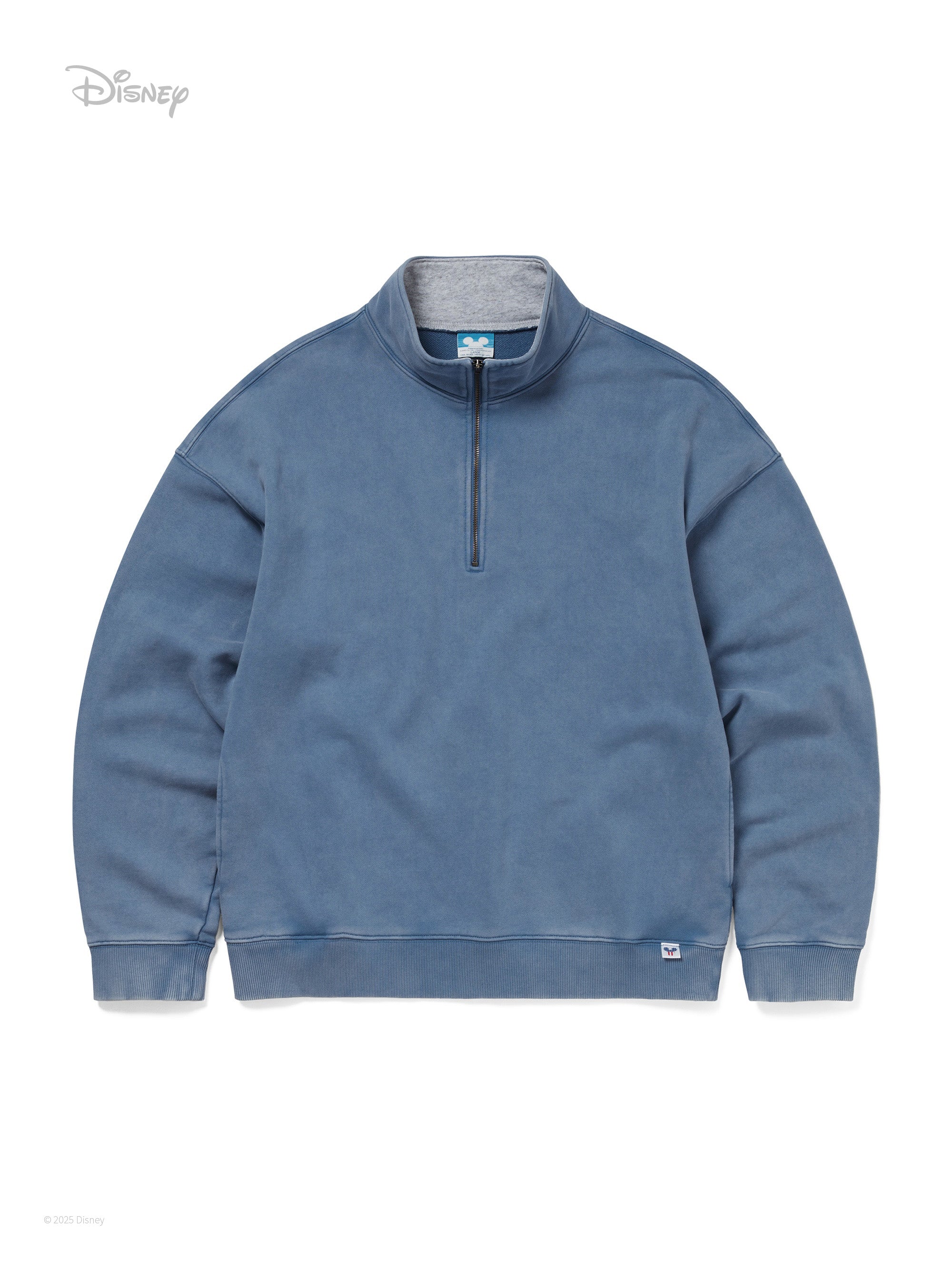 thisisneverthat - TNT_Mickey_Frame Half Zip Sweatshirt (Dusty Blue) product image 1 | TRAB K-Fashion Australia