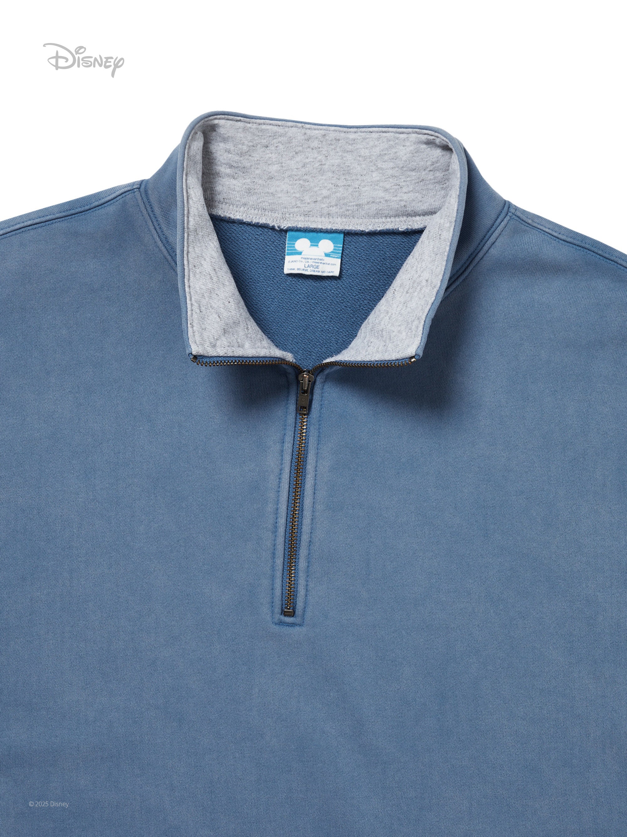 thisisneverthat - TNT_Mickey_Frame Half Zip Sweatshirt (Dusty Blue) product image 2 | TRAB K-Fashion Australia