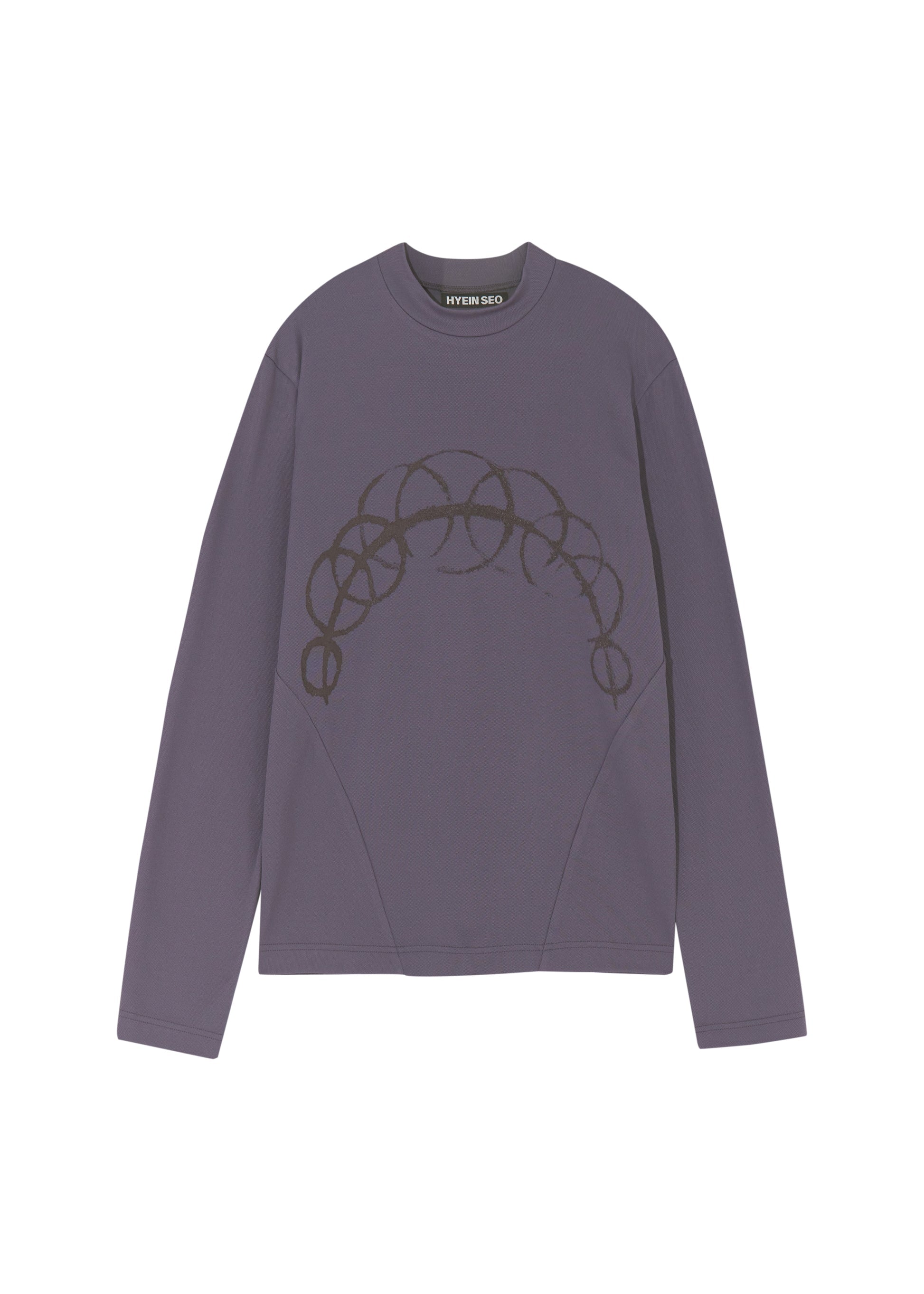 Hyein Seo - Graphic Long Sleeve (Ash Purple) product image 4 | TRAB K-Fashion Australia