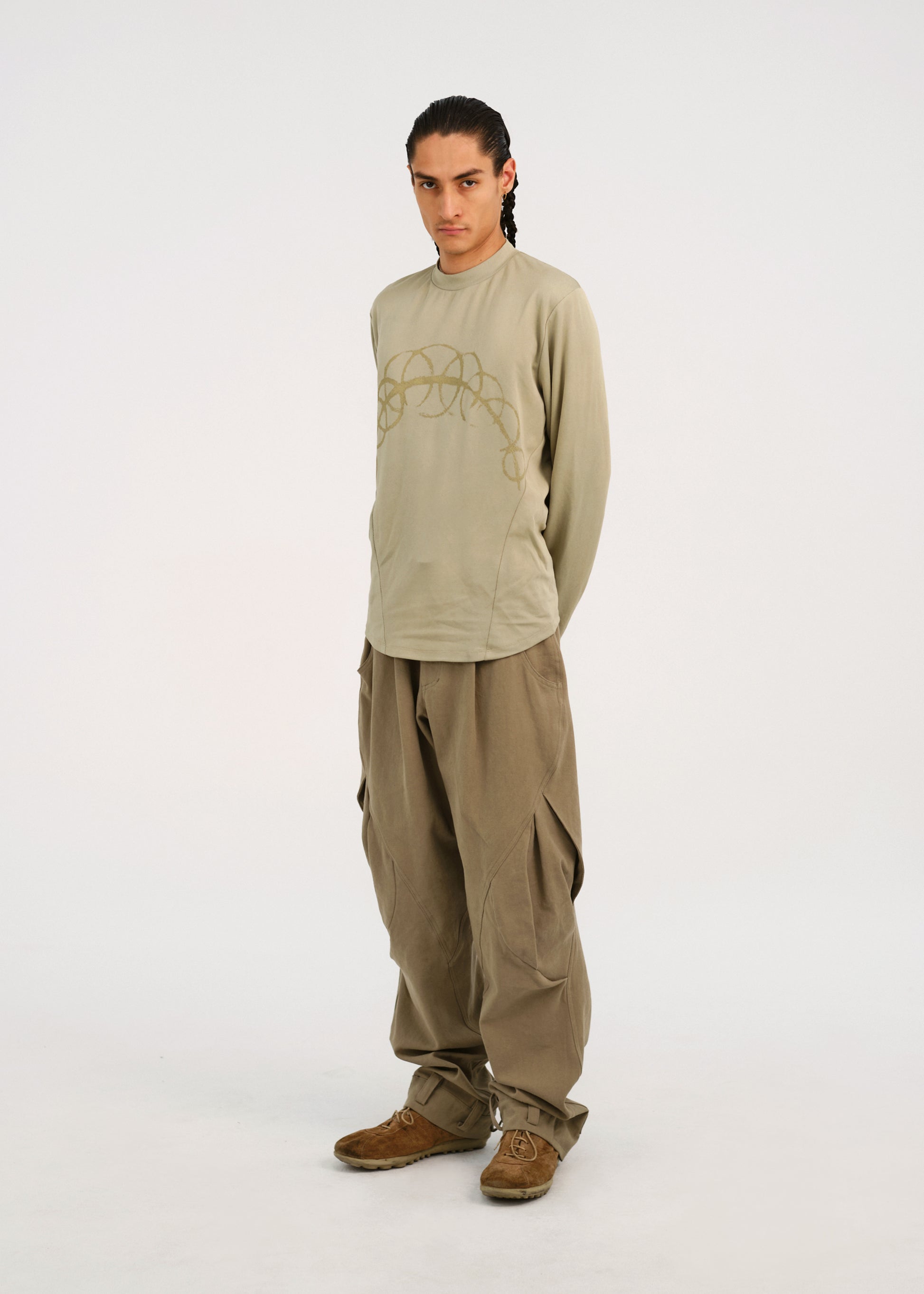 Hyein Seo - Graphic Long Sleeve (Fog Green) product image 1 | TRAB K-Fashion Australia