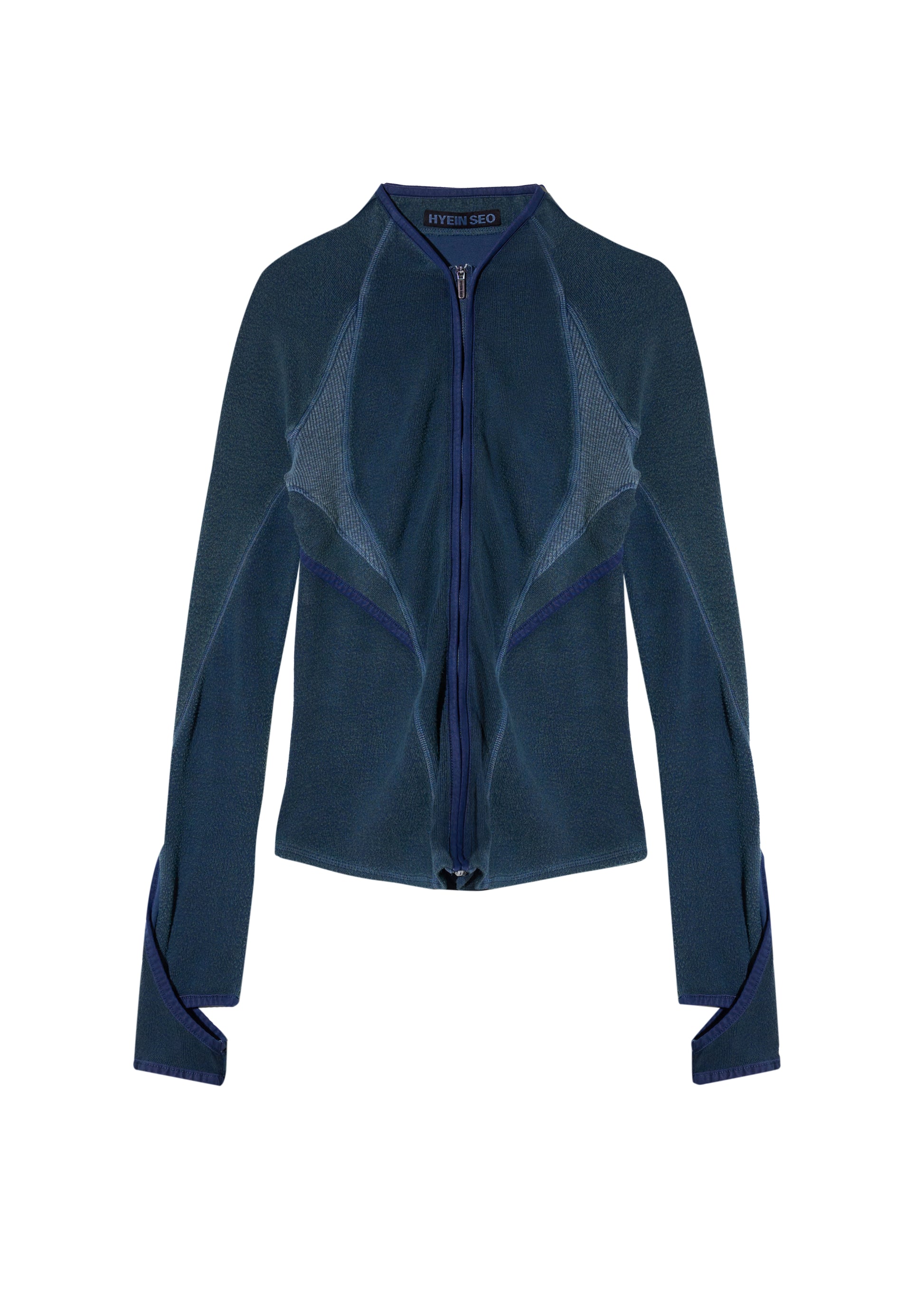 Hyein Seo - Slashed Zip Top (Dark Grey) product image 5 | TRAB K-Fashion Australia