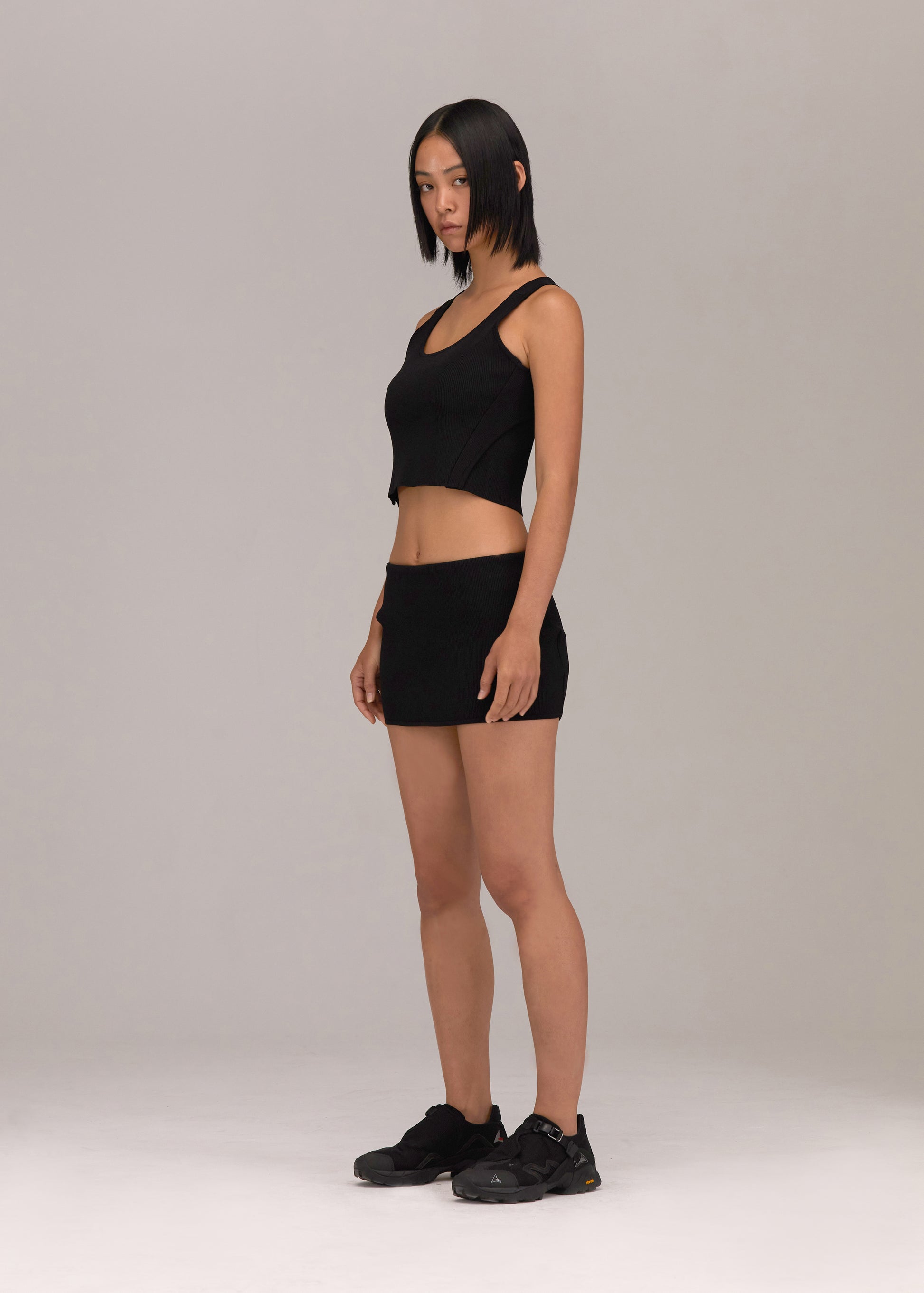 Hyein Seo - Knit Top and Mini Skirt Set (Black) product image 2 | TRAB K-Fashion Australia