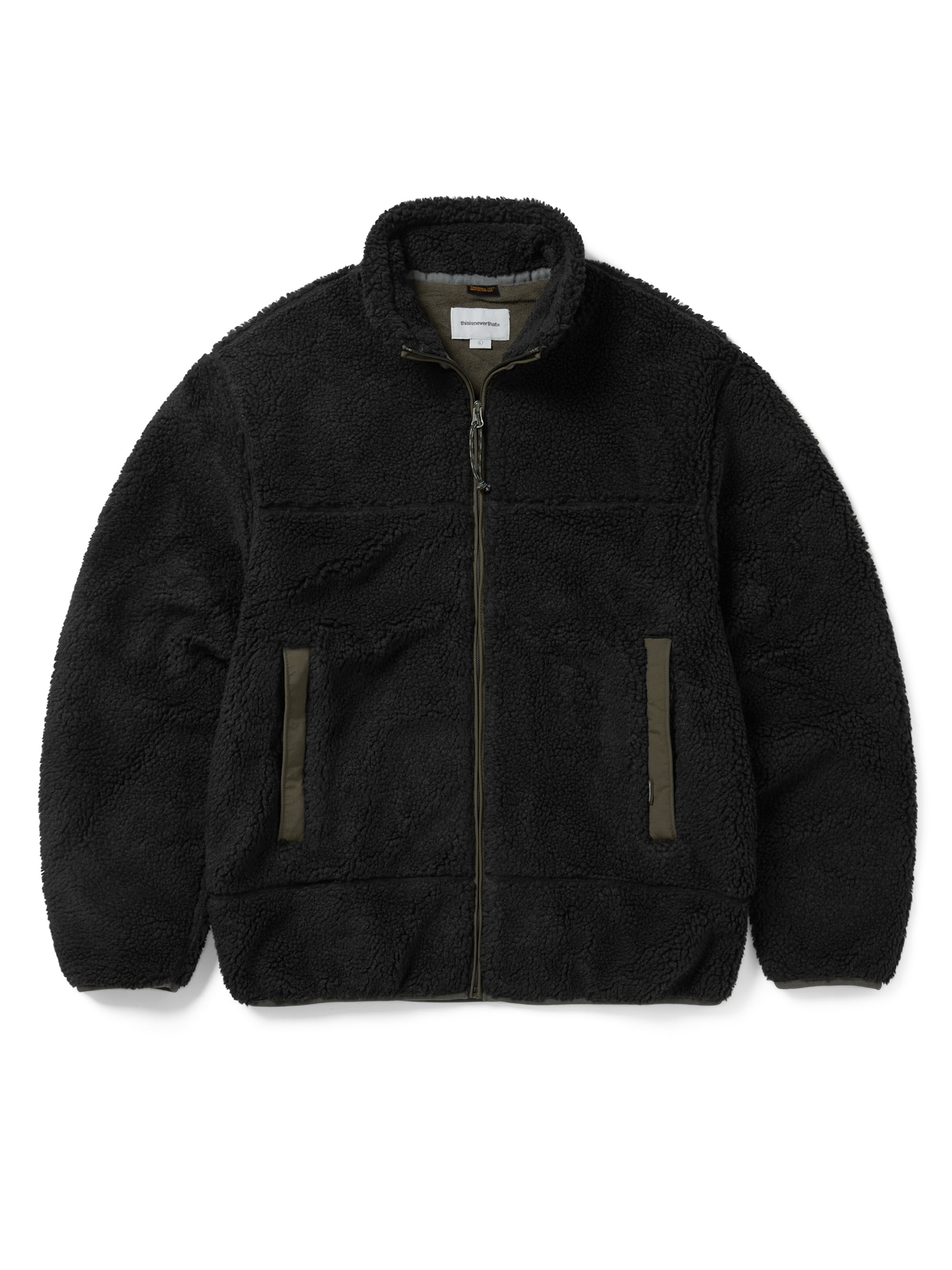 thisisneverthat - T Sherpa Fleece Jacket (Black) product image 1 | TRAB K-Fashion Australia